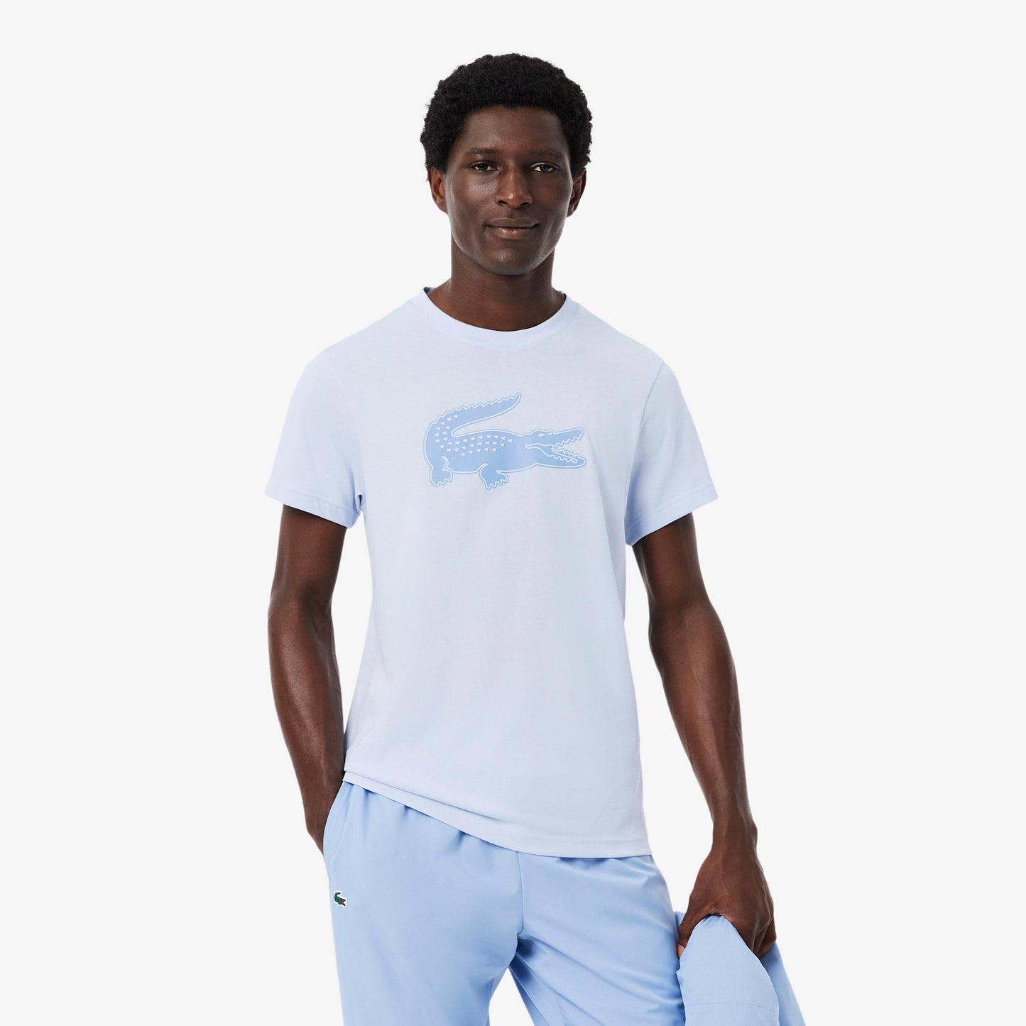 Lacoste T-shirt Herrer - lyseblå, blå-grå