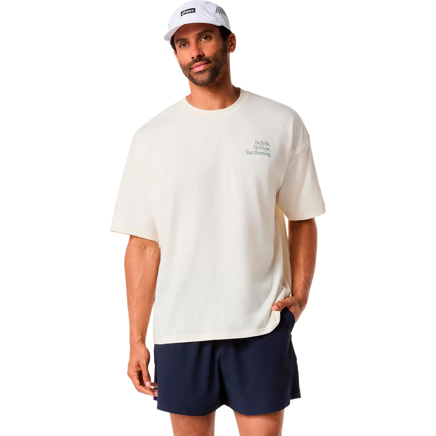 ASICS Runner Message Graphic Relaxed  Løbetrøje Herrer - creme