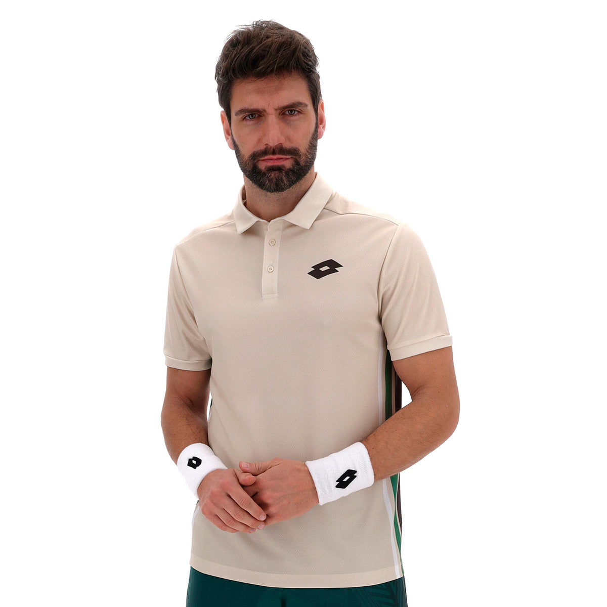 Lotto Tech VI Polo Herrer - creme, petrol