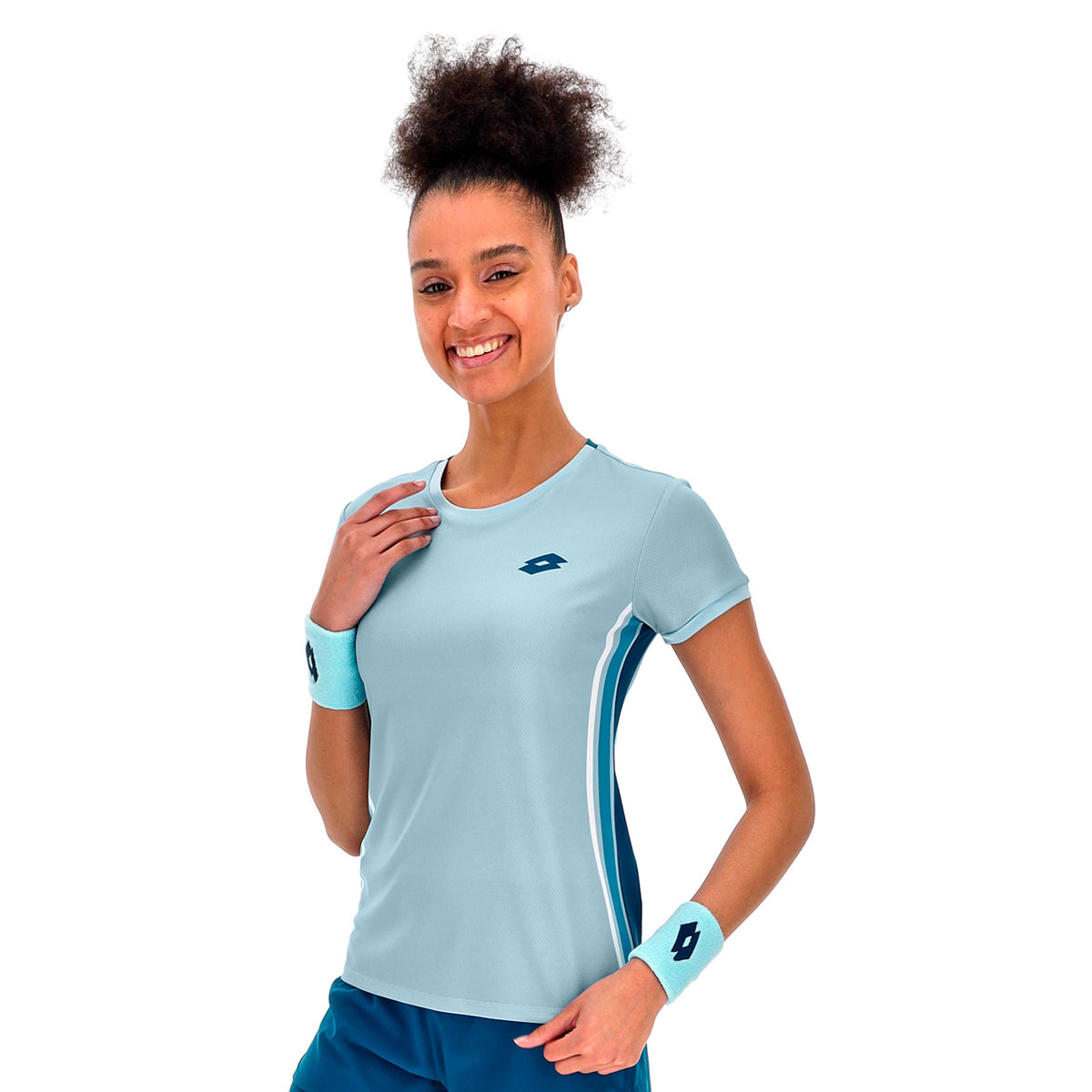 Lotto Tech VI T-shirt Damer - lyseblå, hvid