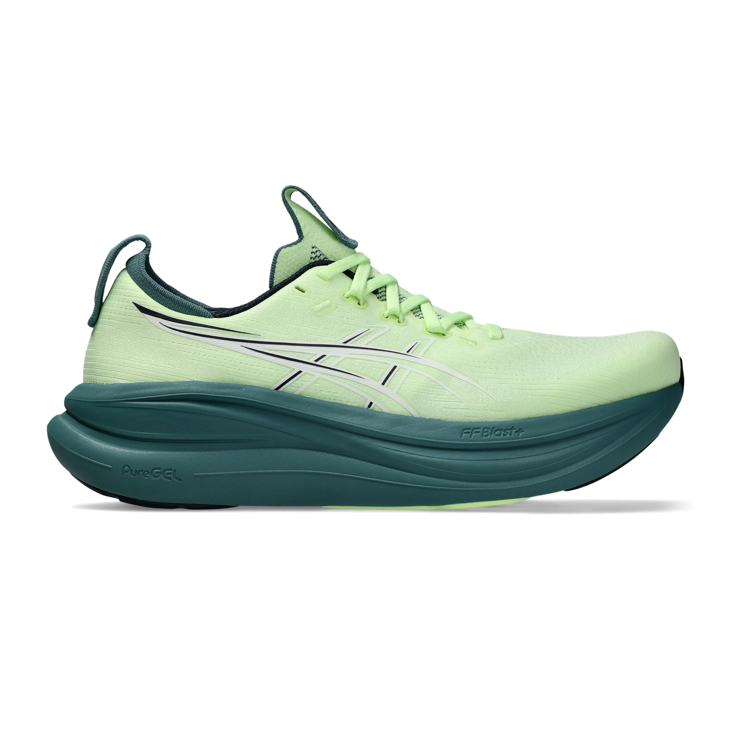 ASICS GEL-NIMBUS 28 Neutral sko Herrer - neongul, turkis