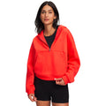 Icon Fleece Halfzip Hættetrøje Damer-rød, rød