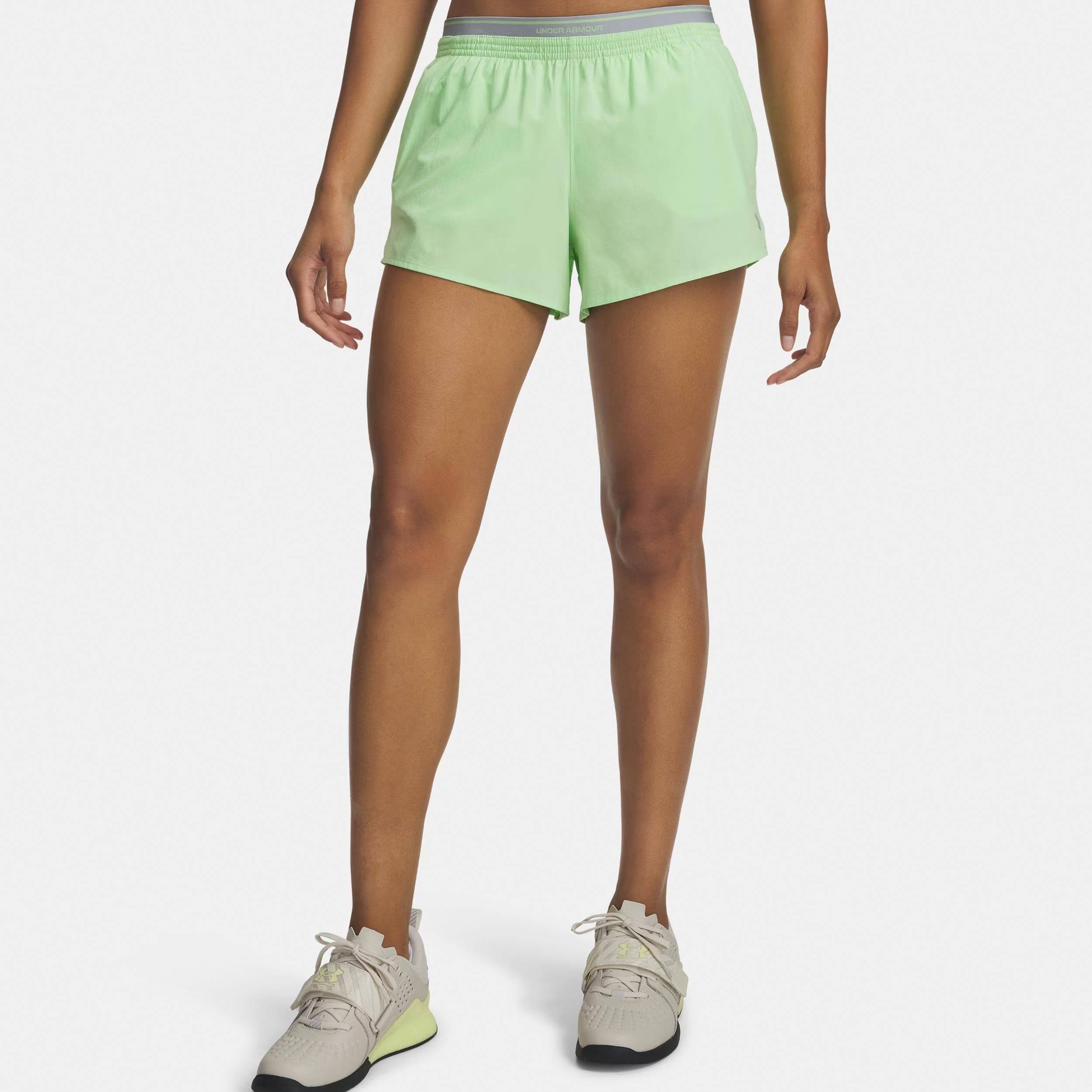 Under Armour Vanish Woven 3in Shorts Damer-grøn, grå