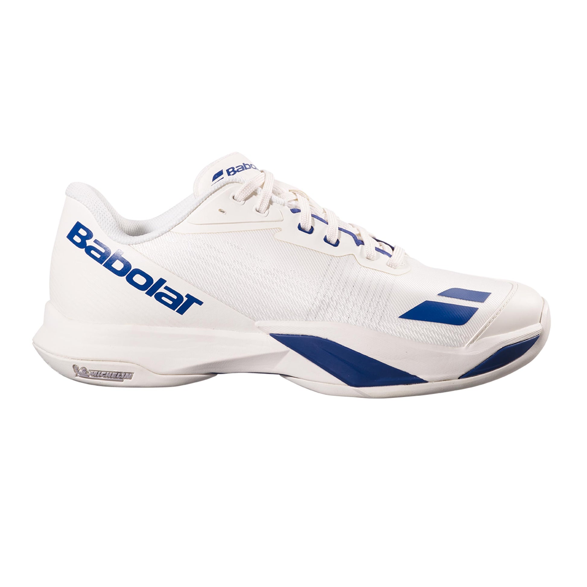 Babolat Jet Mach 4 Allcourt-sko Herrer - creme, mørkeblå