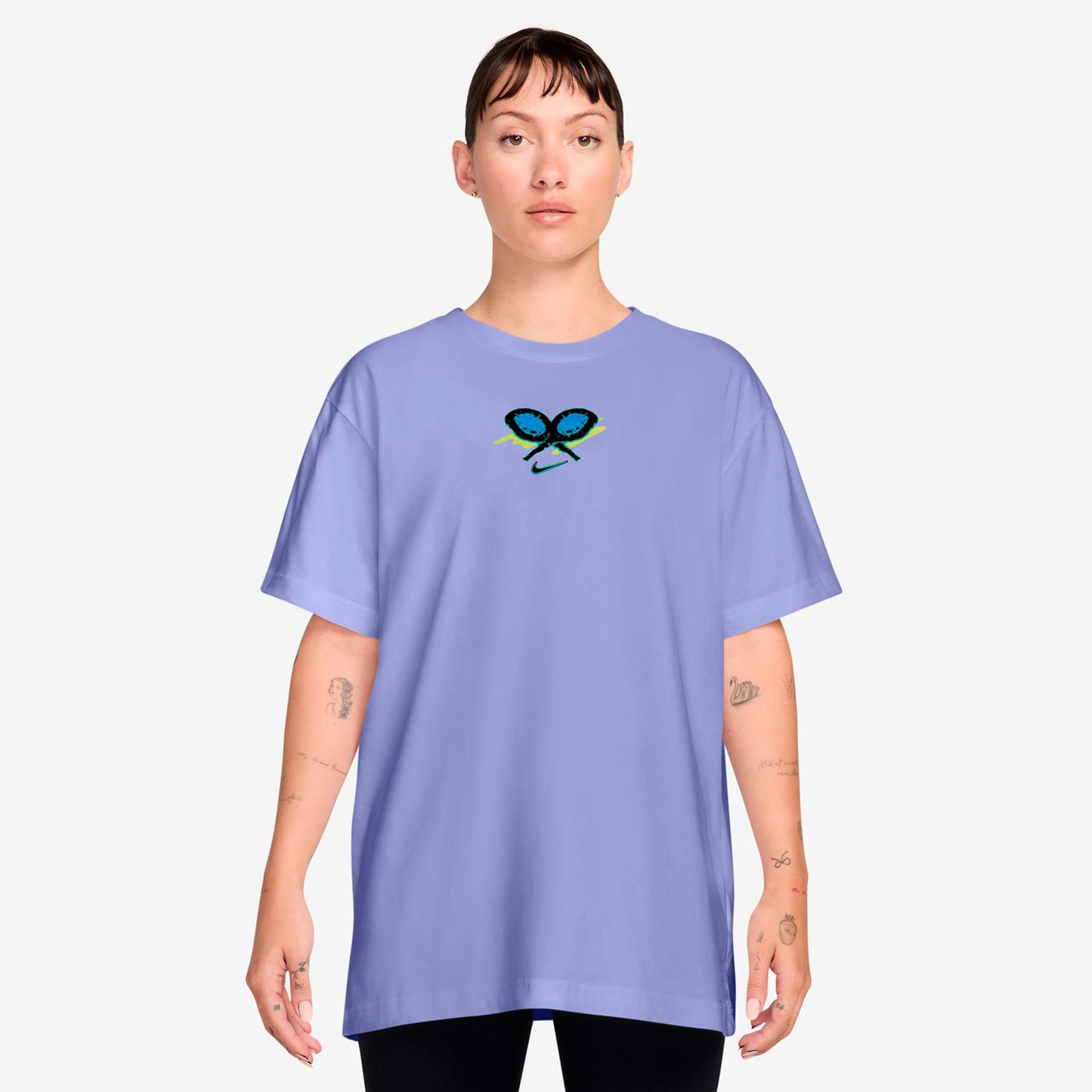 Nike Dri-Fit Slam Oversize T-shirt Damer-blå-grå