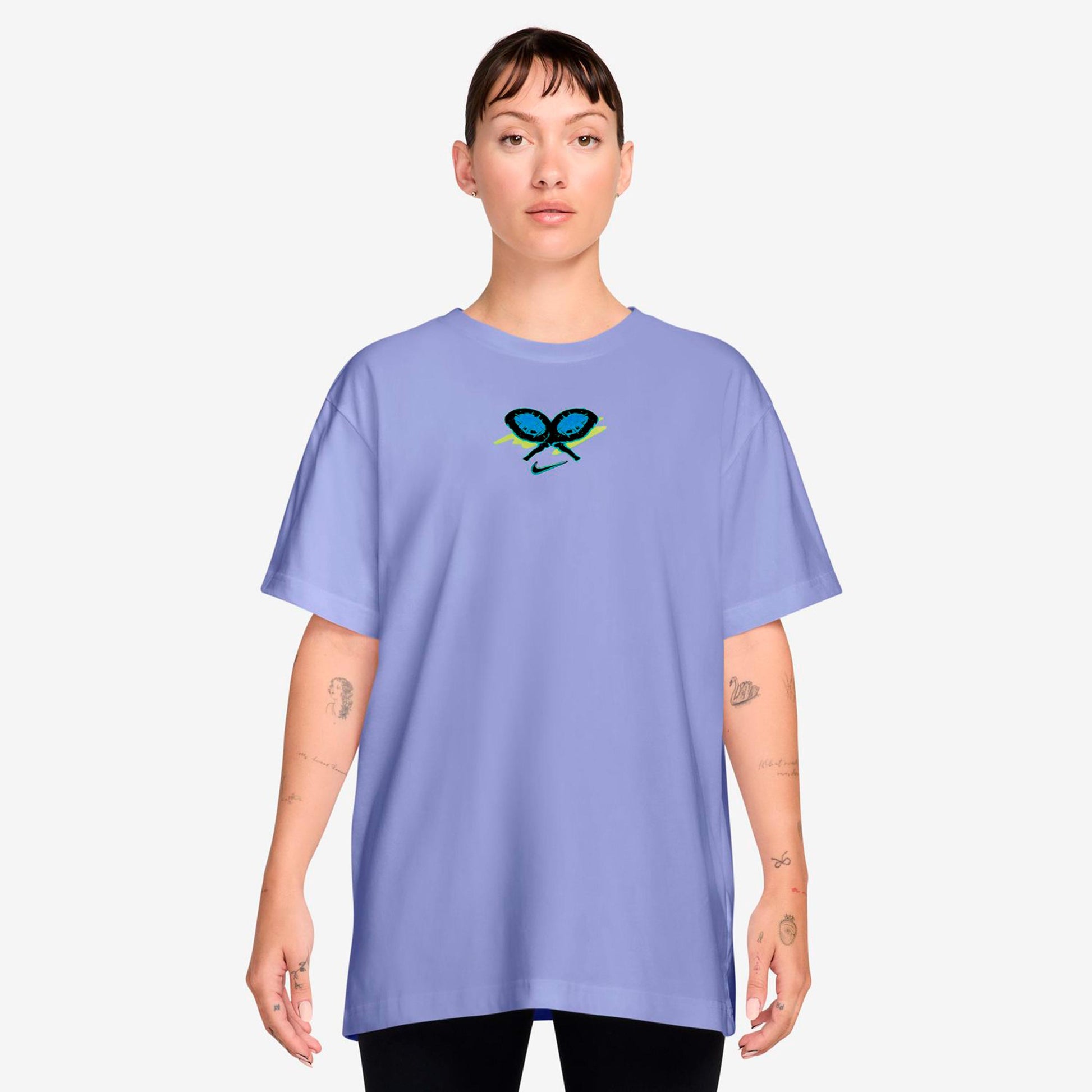 Nike Dri-Fit Slam Oversize T-shirt Damer-blå-grå
