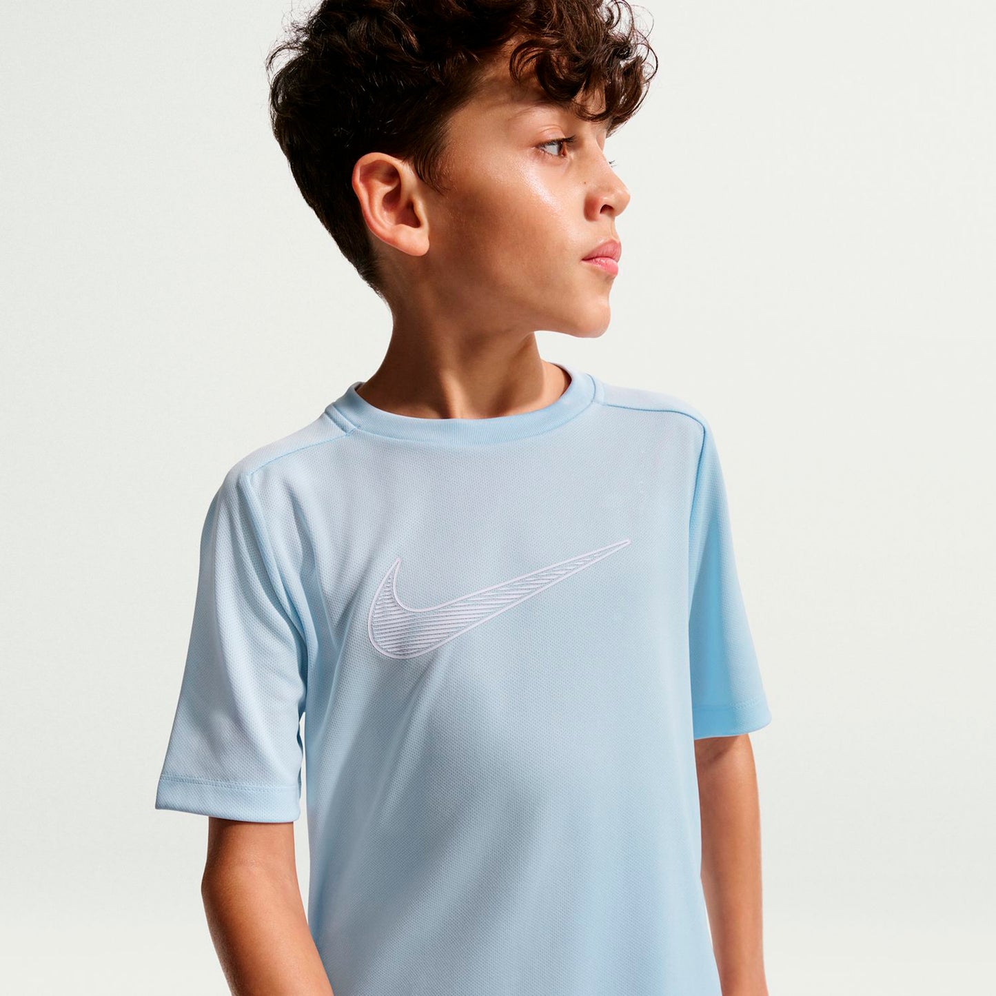Nike Dri-Fit Multi  T-shirt Drenge - lyseblå, hvid