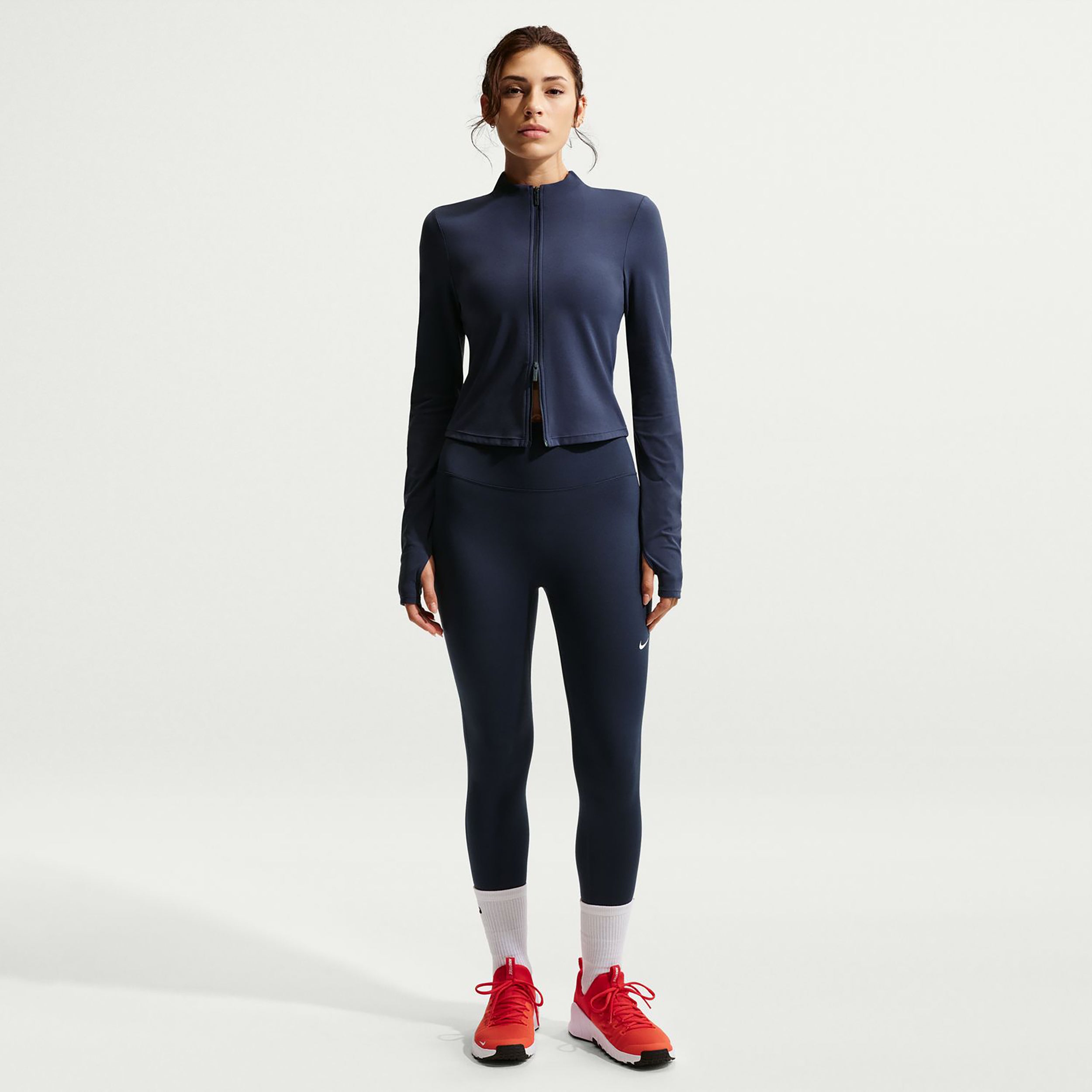 Nike Dri-Fit One High Rise 7/8 Stramme løbebukser Damer - mørkeblå