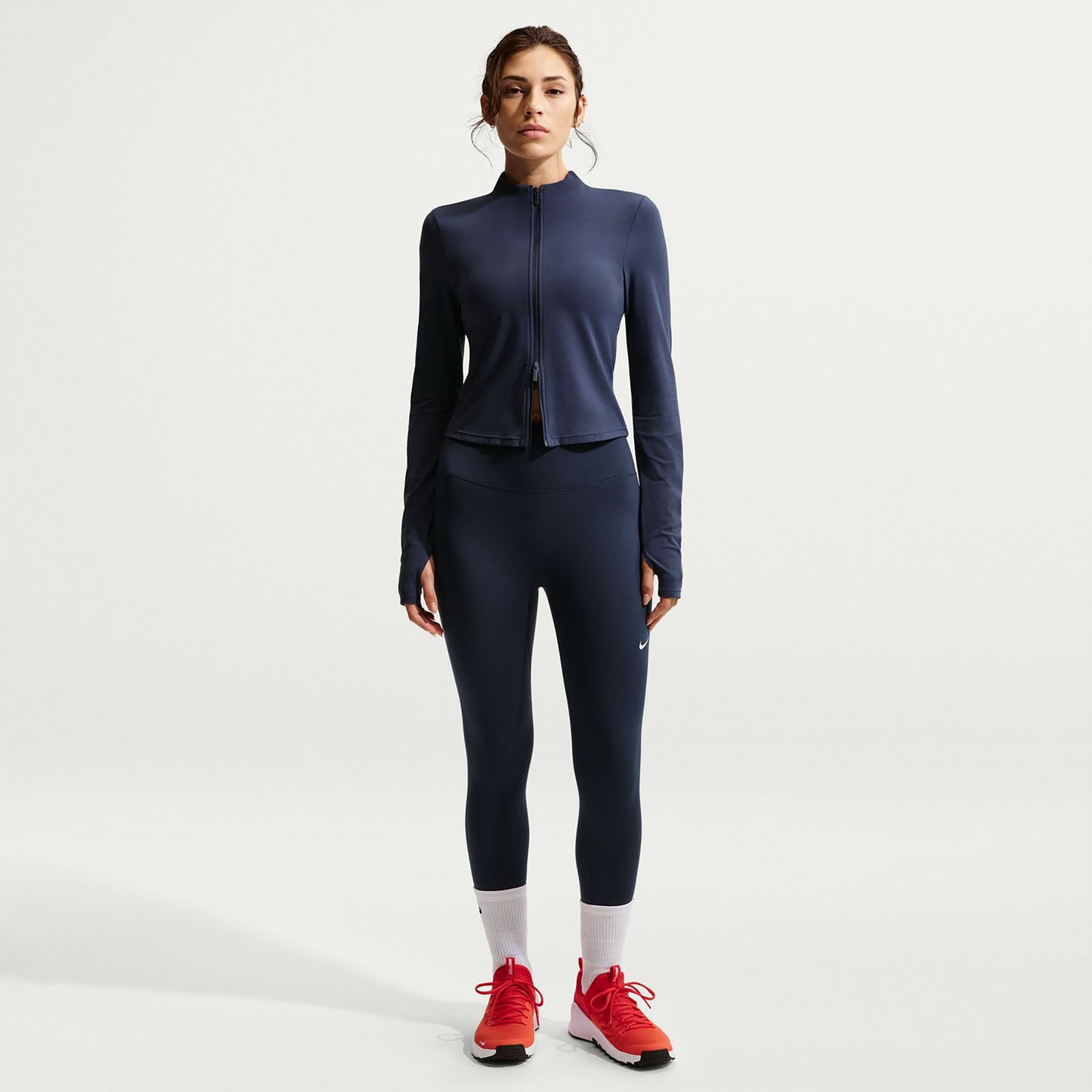 Nike Dri-Fit One High Rise 7/8 Stramme løbebukser Damer - mørkeblå