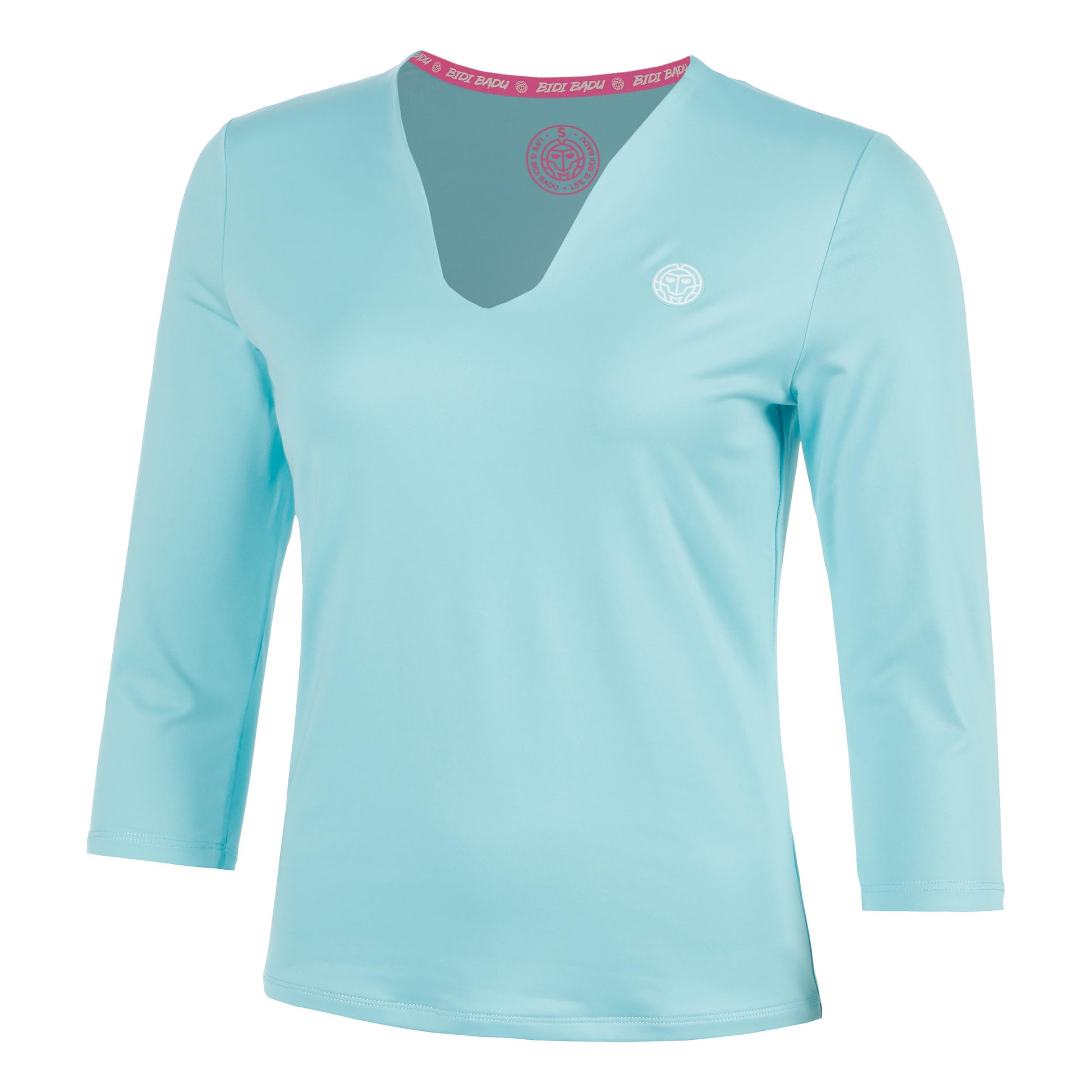 BIDI BADU Crew 2.0 V-Neck Shirt, langærmet Damer-turkis