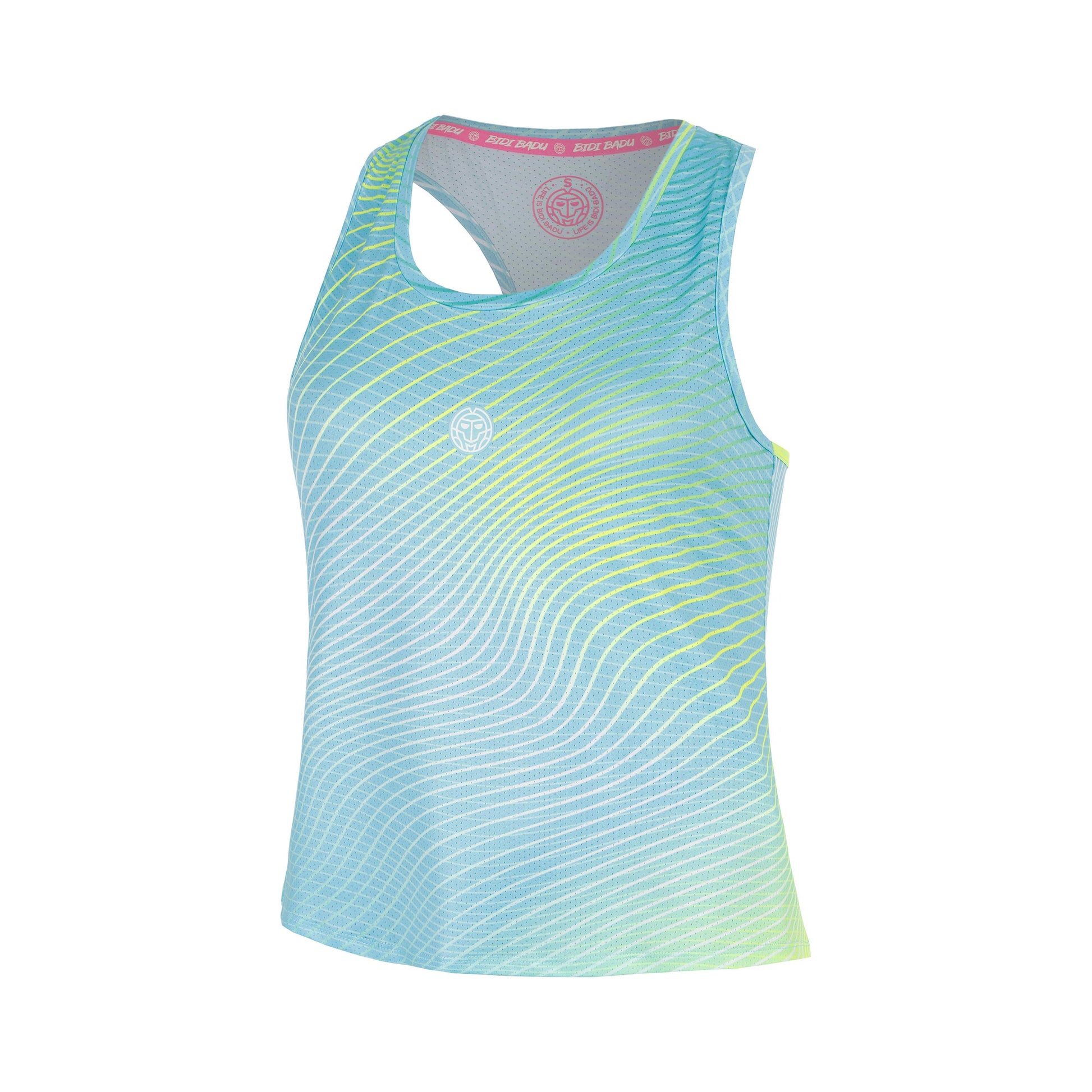 BIDI BADU Out of Control Racerback Tanktop Pige - lyseblå, neongul