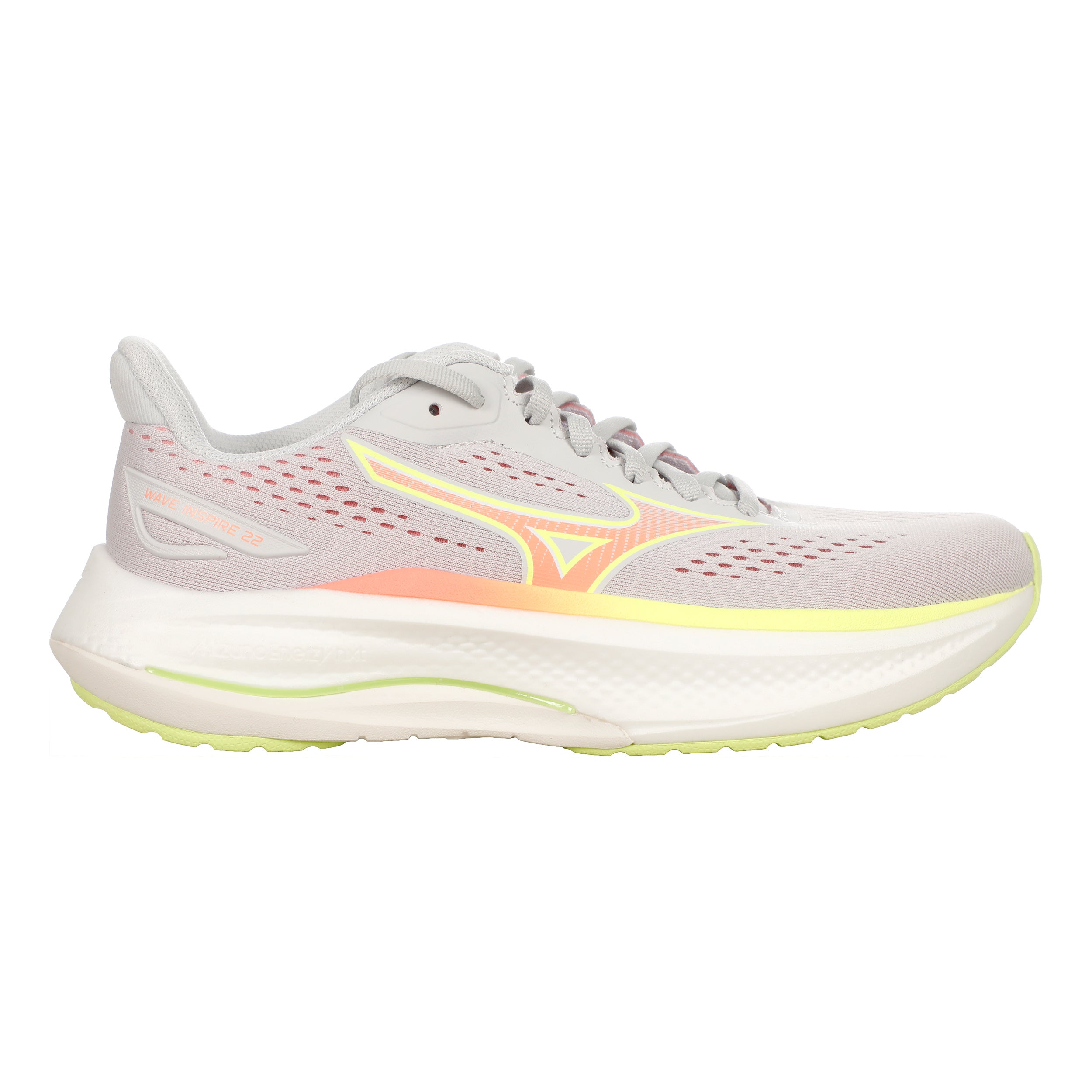Mizuno Wave Inspire 22  Støttesko Damer - lysegrå, neongul