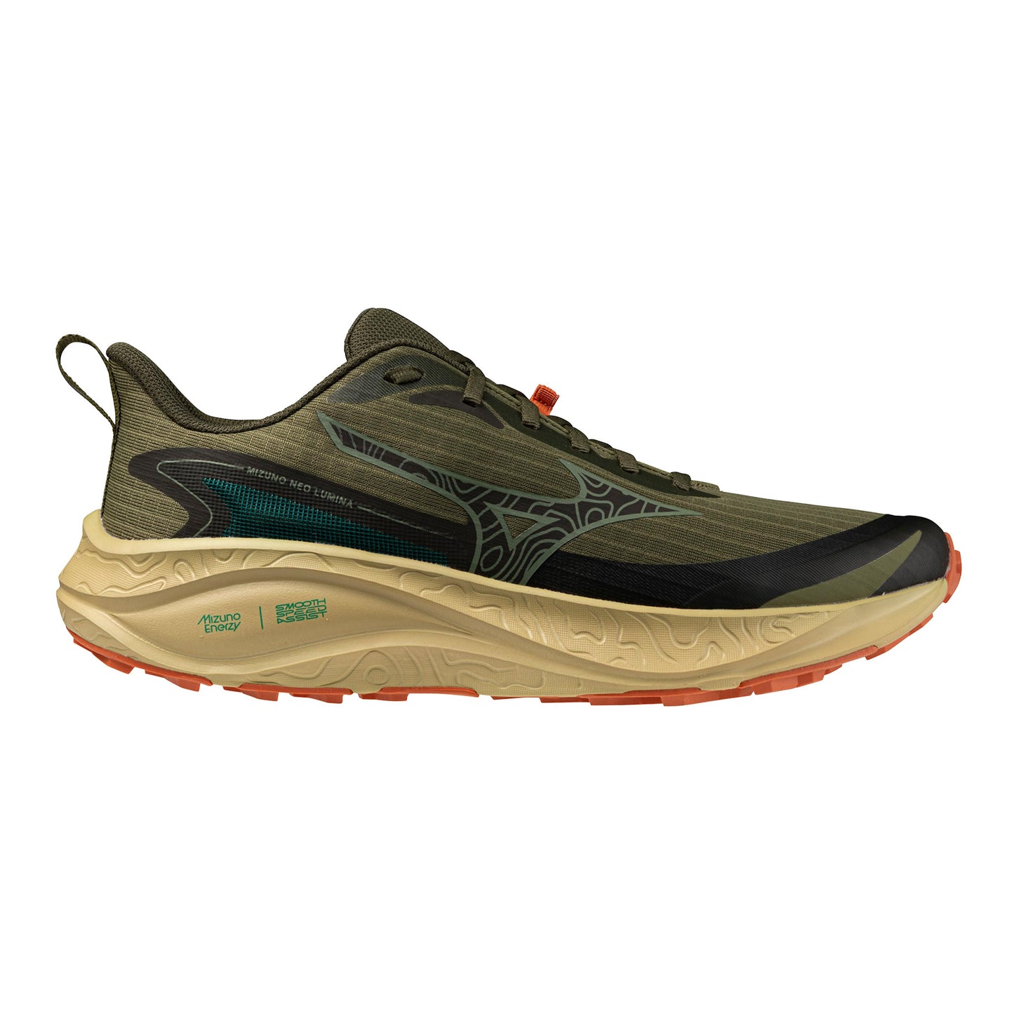 Mizuno Neo Lumina  Trailsko Herrer - oliven, orange
