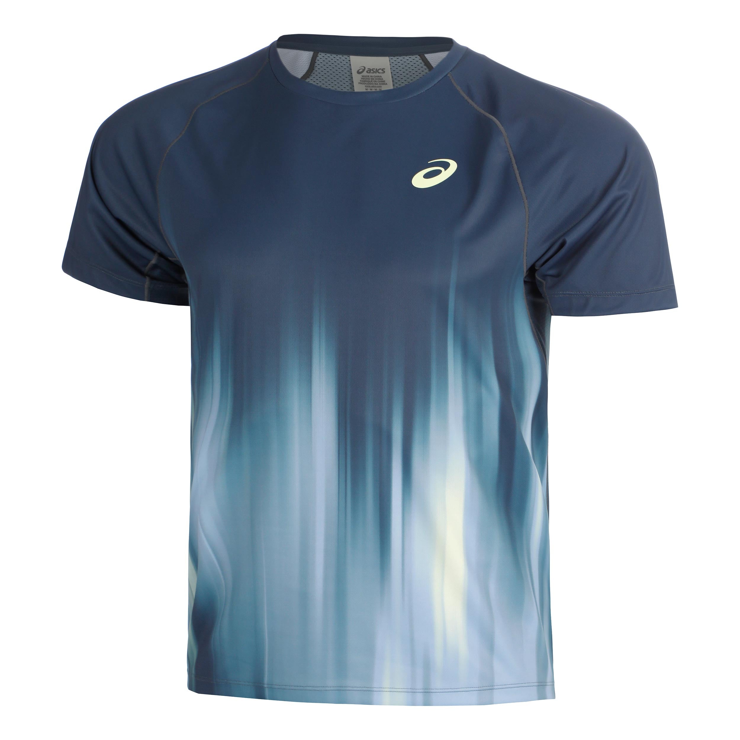 ASICS AOP T-shirt Herrer - mørkeblå, lime