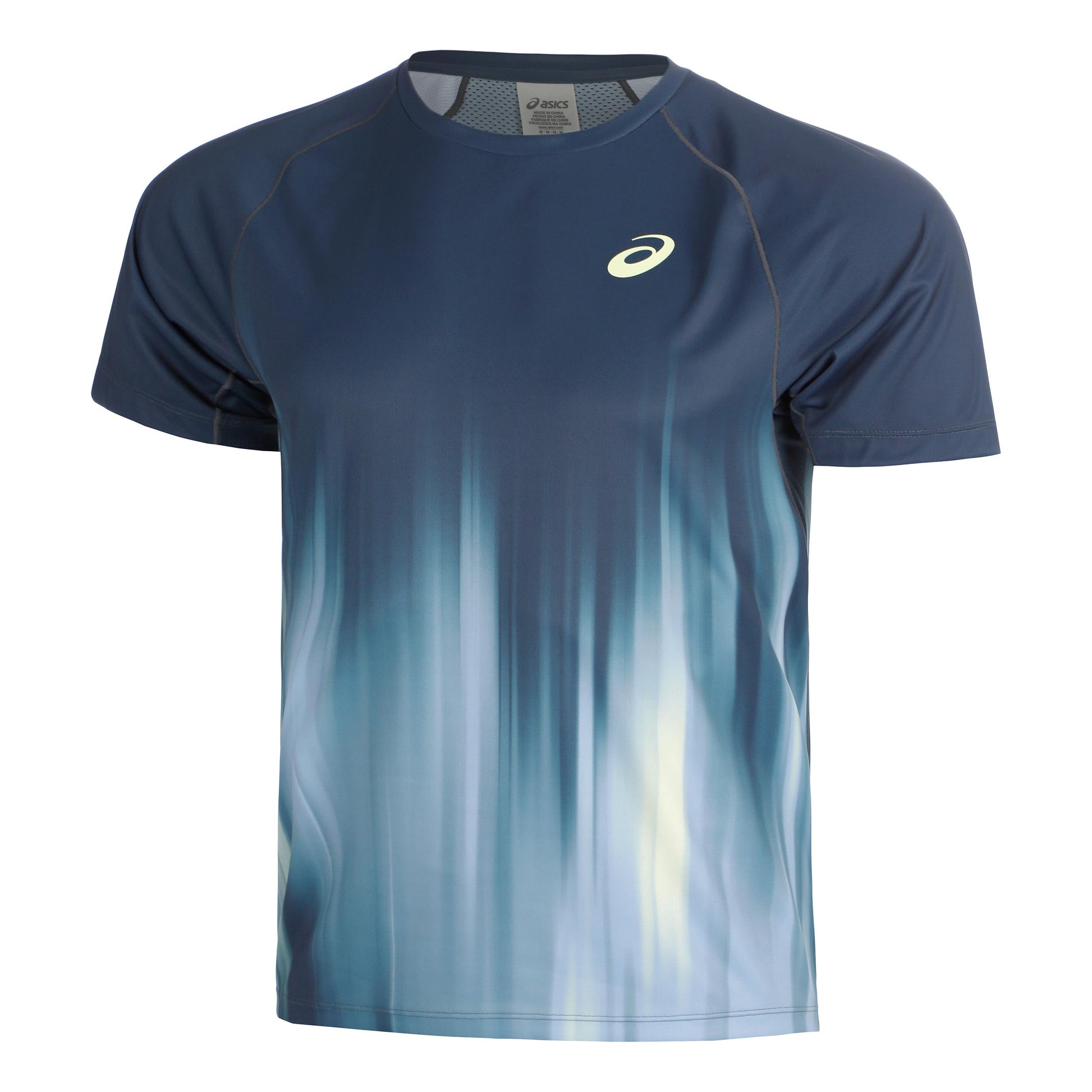 ASICS AOP T-shirt Herrer - mørkeblå, lime