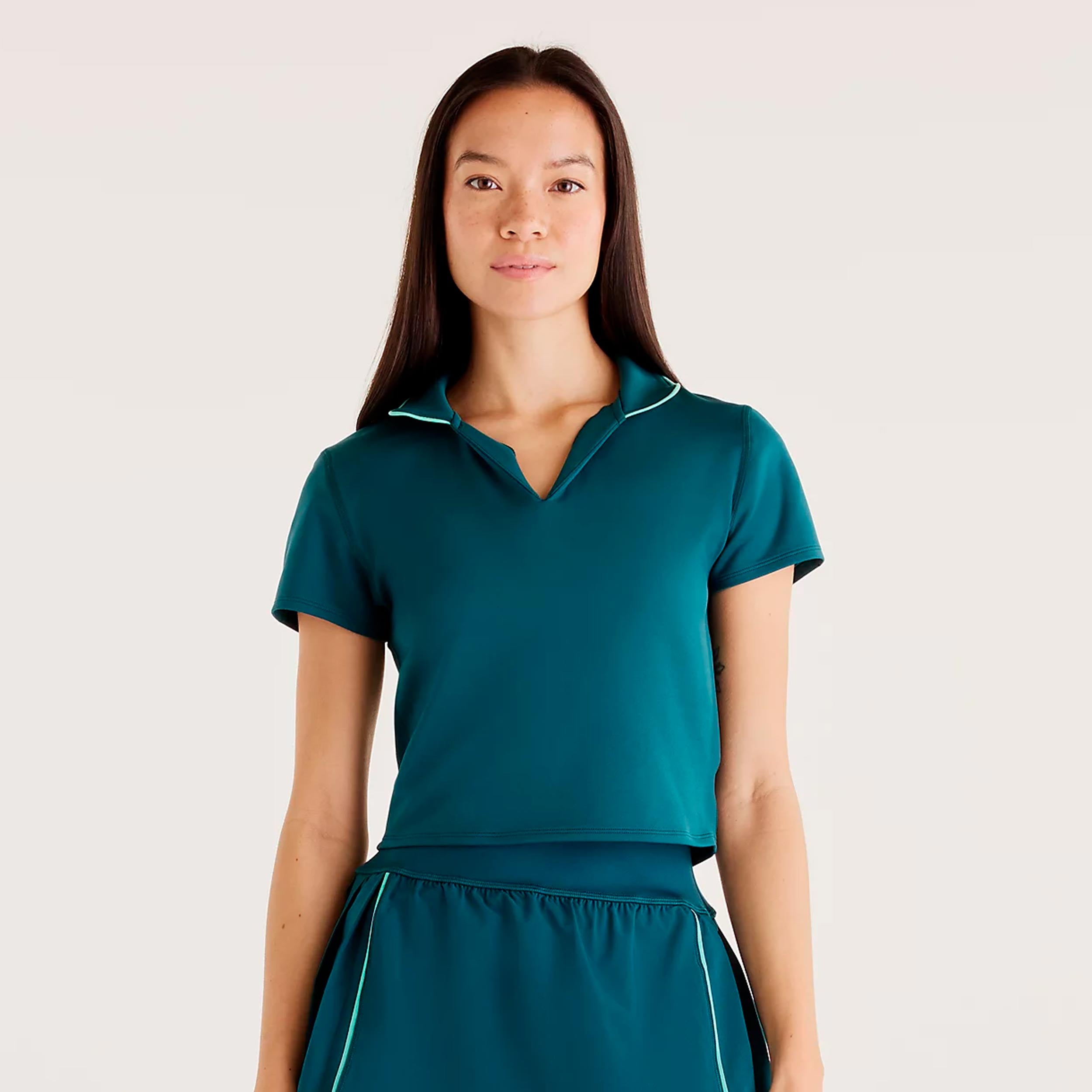 New Balance Tournament T-shirt Damer-petrol, hvid