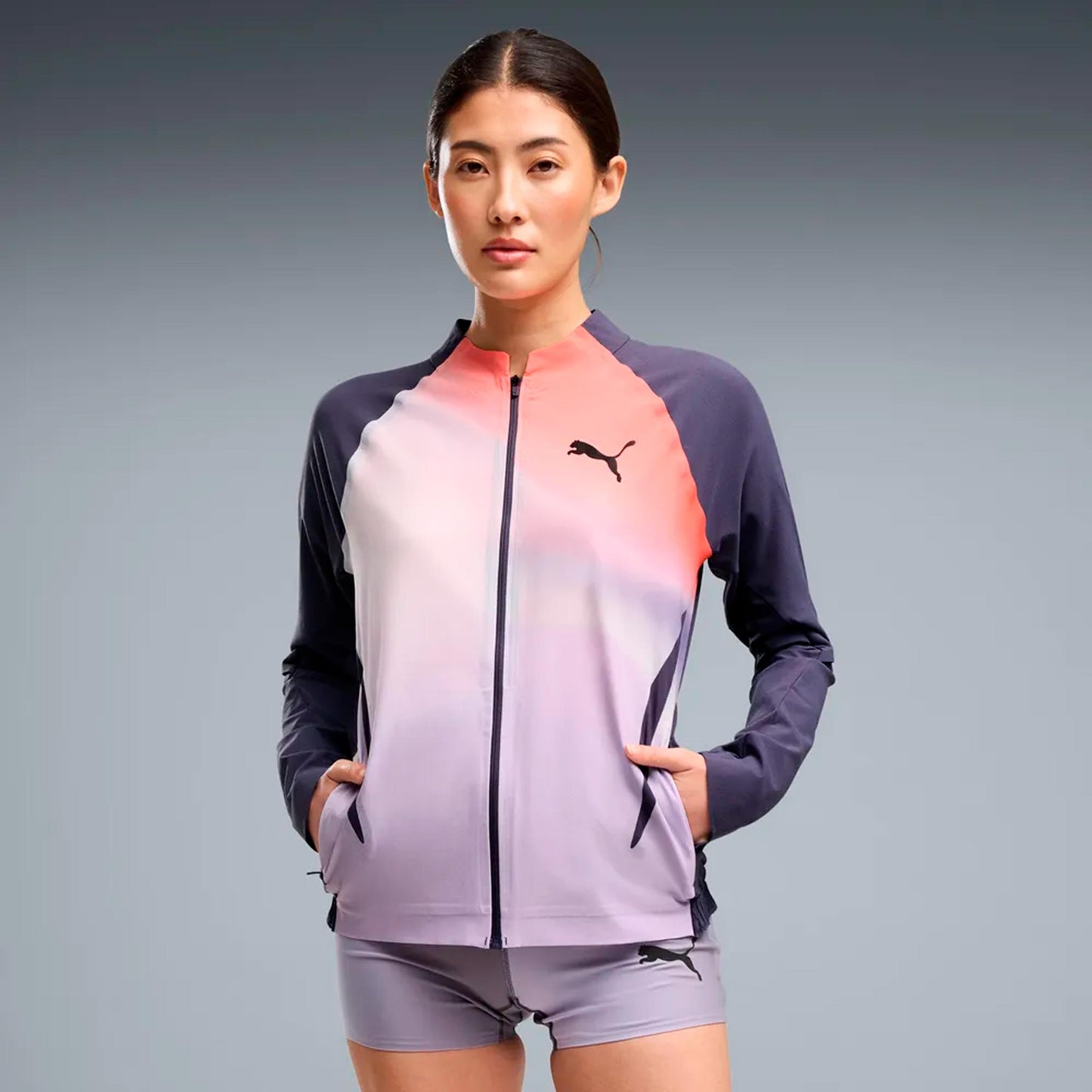 Puma Lightspeed Ultraweave Graphic  Løbejakke Damer - grå, orange