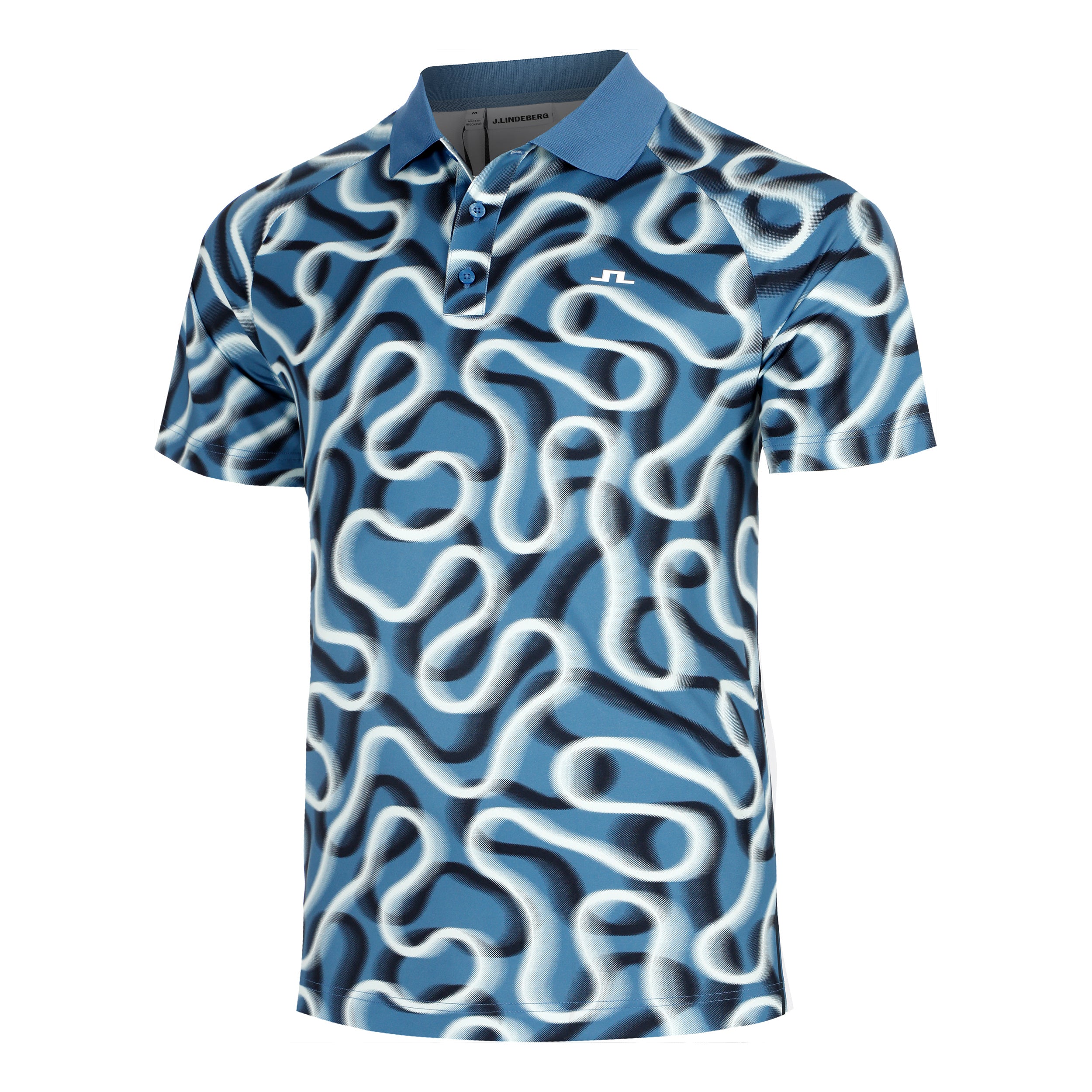 JLindeberg Paul Print  Polo Herrer-blå