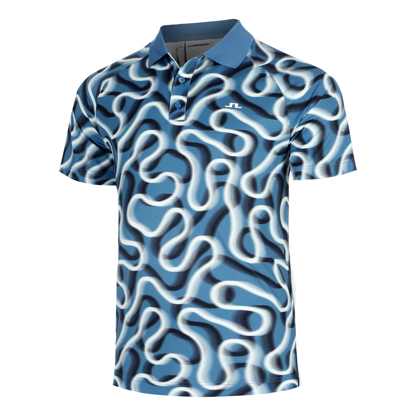 JLindeberg Paul Print  Polo Herrer-blå