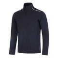 Leon Quarter Zip Shirt, langærmet Herrer-mørkeblå