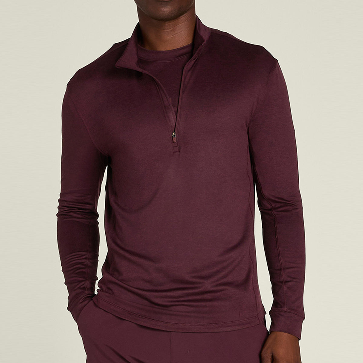 Wilson Everyday Performance Half-Zip Shirt, langærmet Herrer - lilla