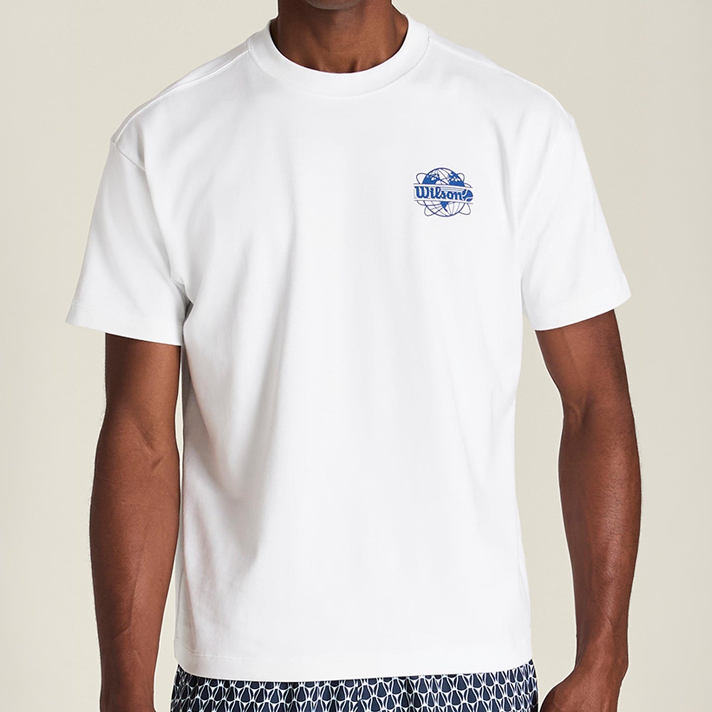 Wilson Wilson Classic T-shirt Herrer - hvid, lyseblå