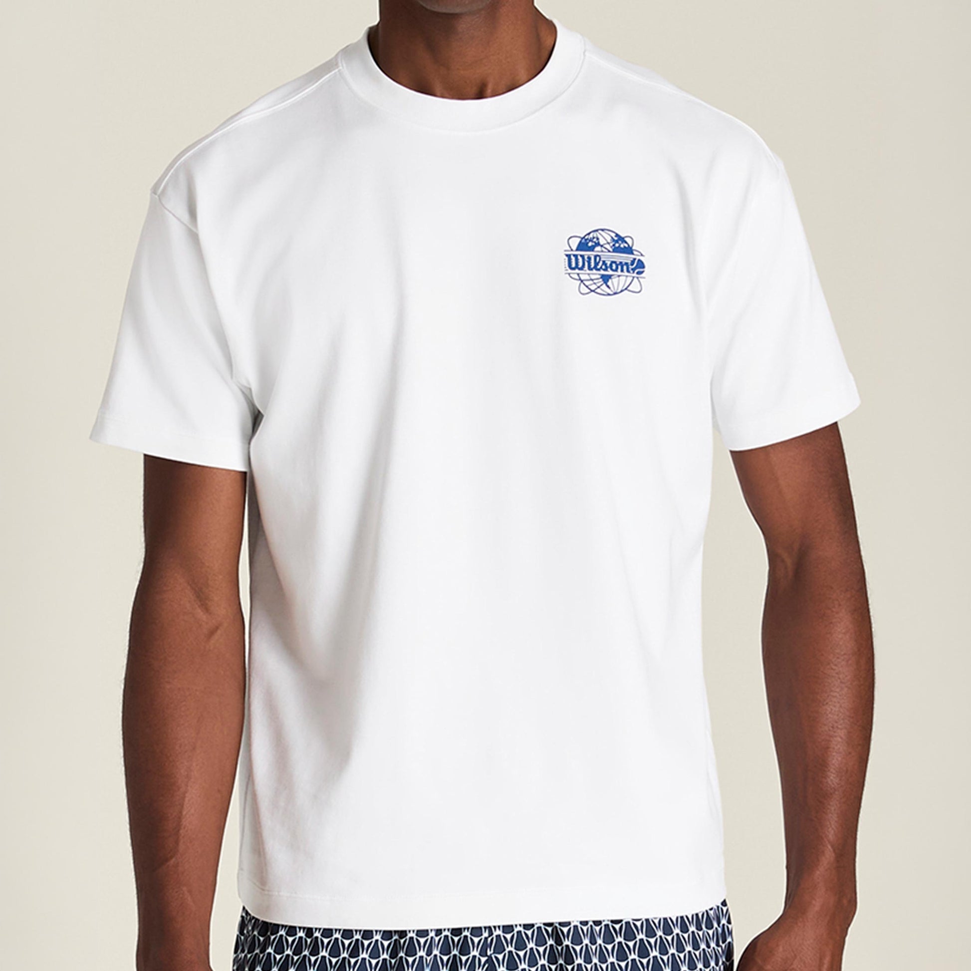 Wilson Wilson Classic T-shirt Herrer - hvid, lyseblå