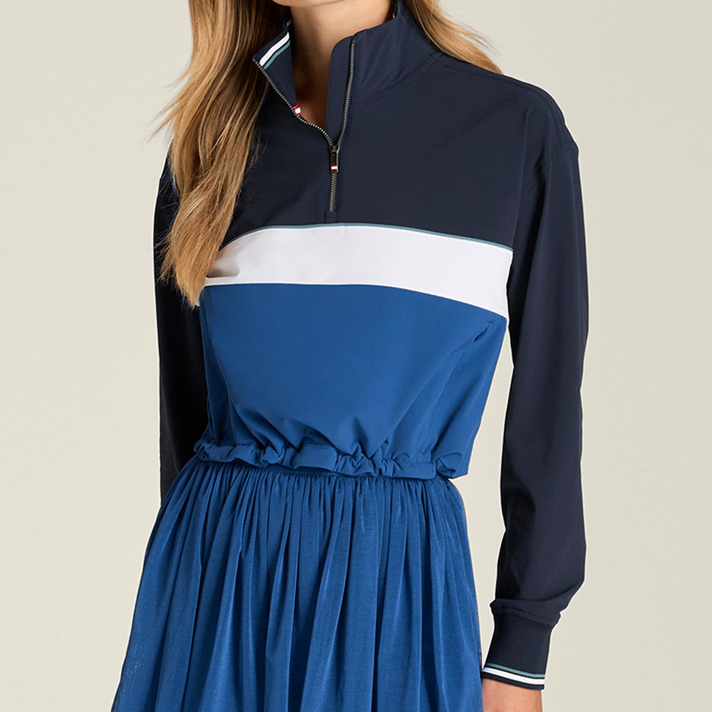 Wilson Davenport Woven Sweatshirt Damer - mørkeblå, lyseblå
