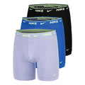 Essential Cotton Stretch Boxer Brief Boksershorts - Pakke med 3 Herrer-lilla, blå