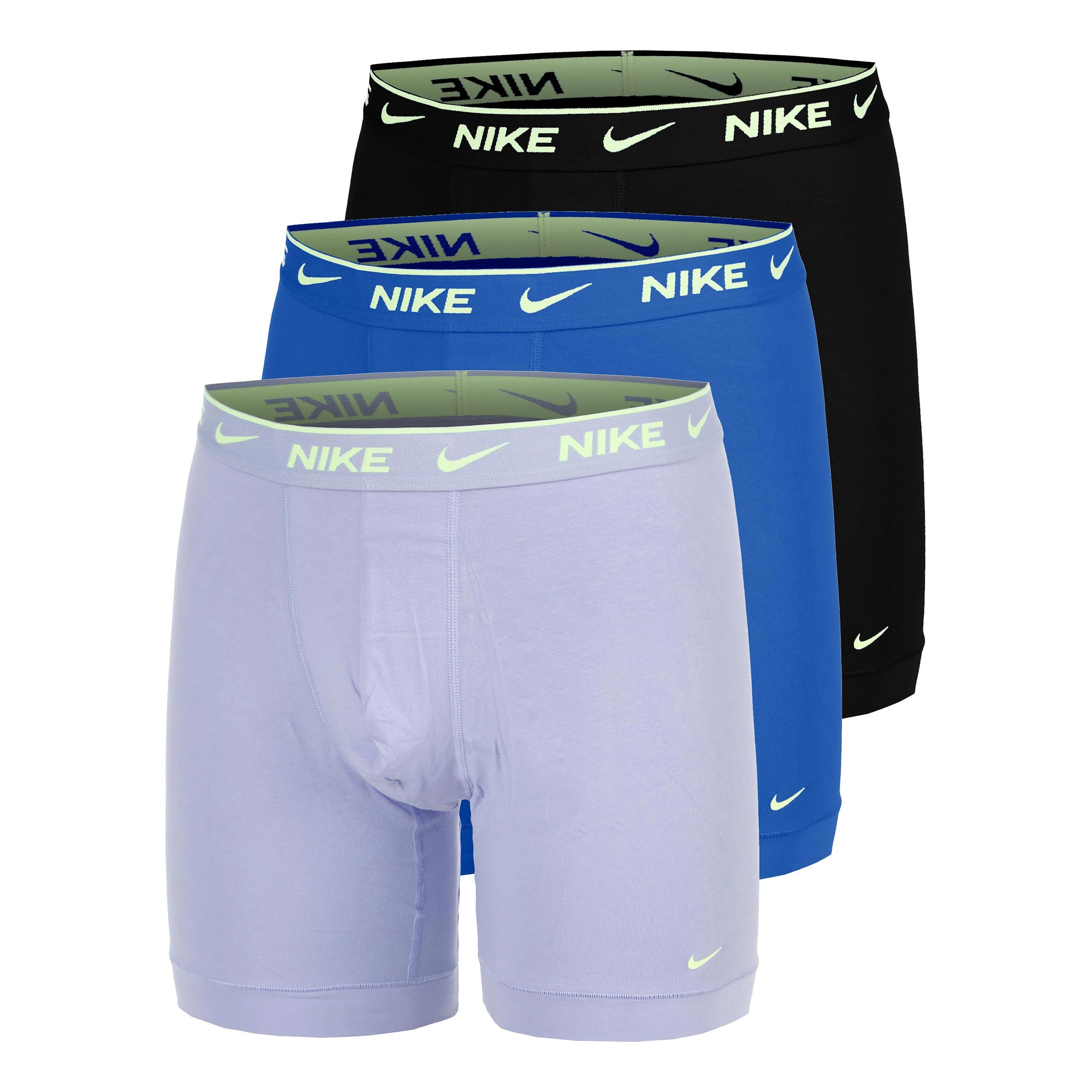 Nike Essential Cotton Stretch Boksershorts Pakke med 3 Herrer - lilla, blå