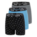 Essential Cotton Stretch Boxer Brief Boksershorts - Pakke med 3 Herrer-sort, grå