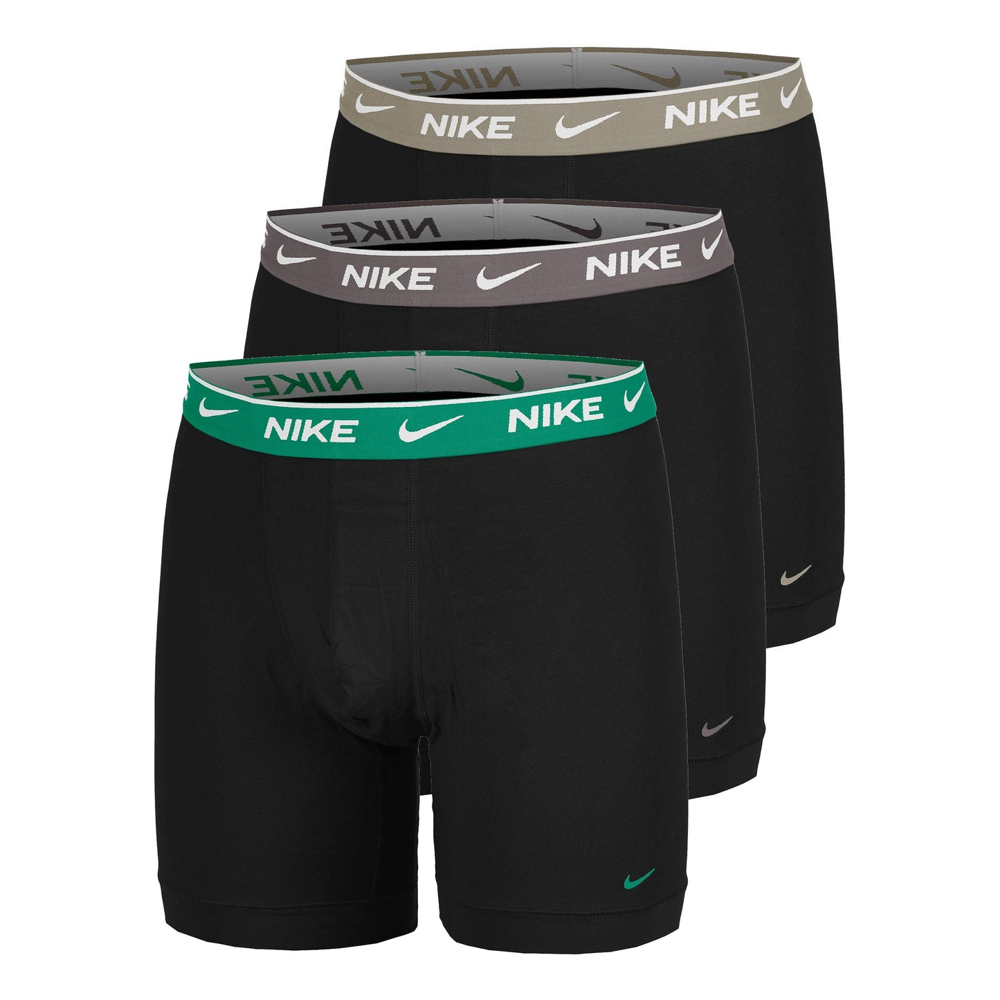 Nike Essential Cotton Stretch Boksershorts Pakke med 3 Herrer - oliven