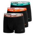 Essential Cotton Stretch Trunk Boksershorts Pakke med 3 Herrer - sort, orange