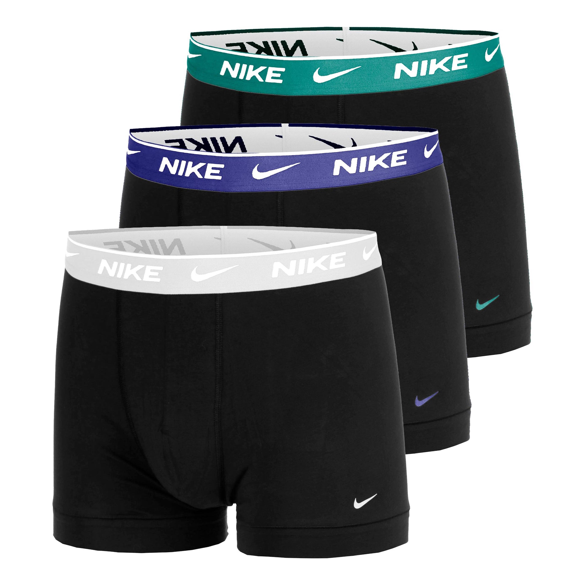 Nike Essential Cotton Stretch Trunk Boksershorts Pakke med 3 Herrer - sort, blå