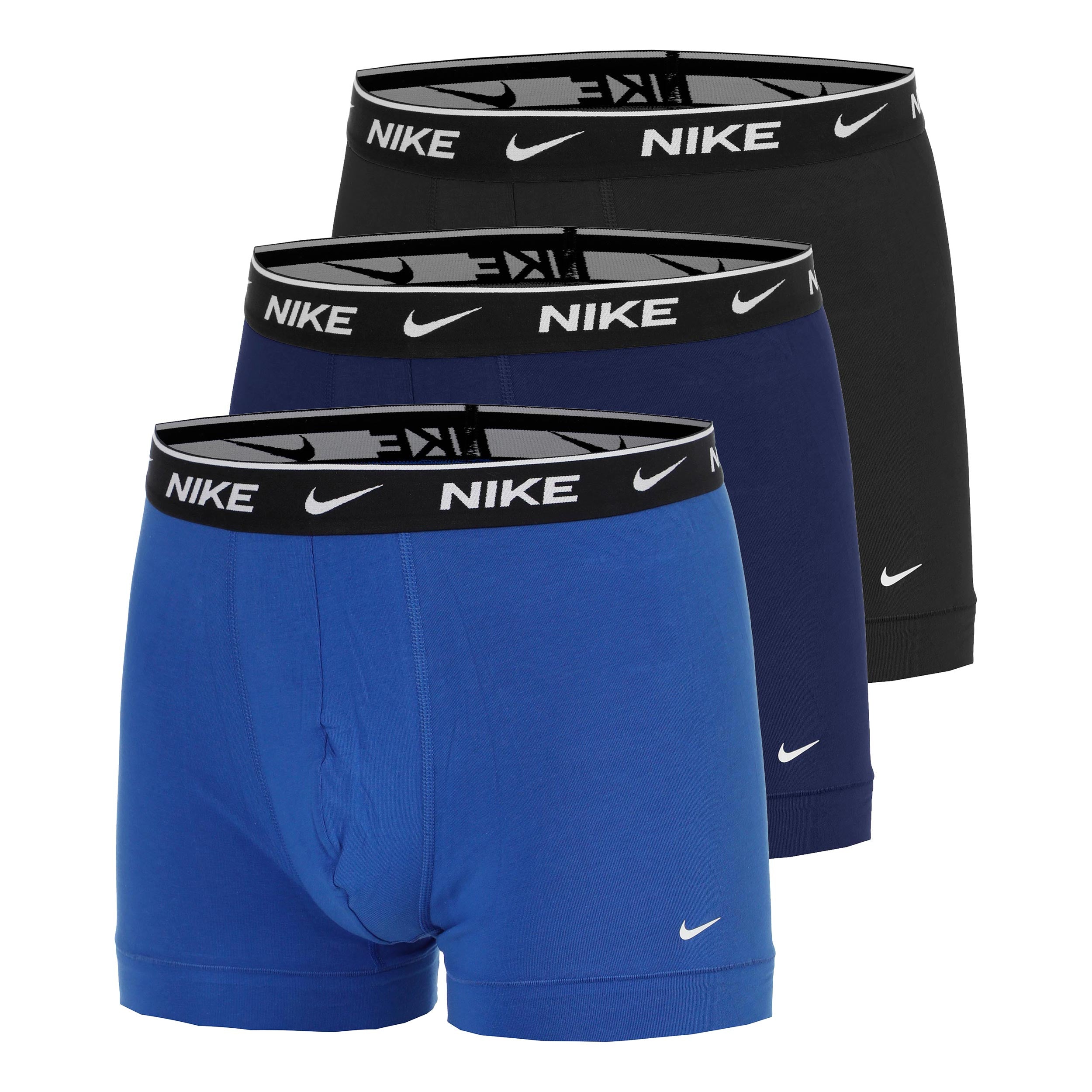 Nike Essential Cotton Stretch Trunk Boksershorts Pakke med 3 Herrer - blå, blå