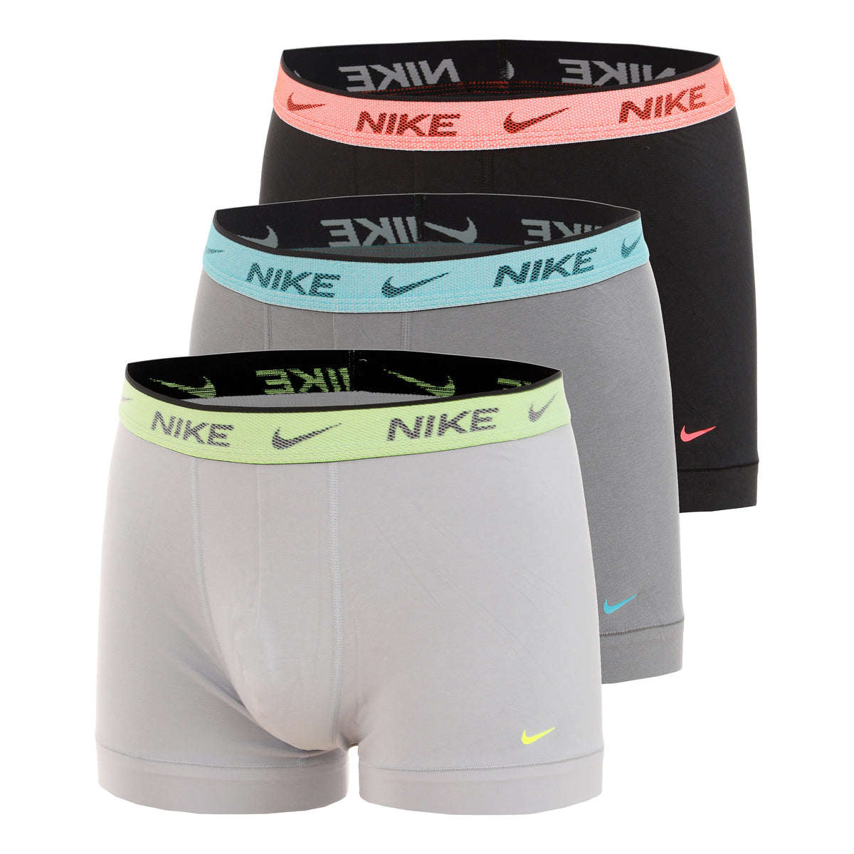 Nike Essential Cotton Stretch Trunk Boksershorts Pakke med 3 Herrer - sølv