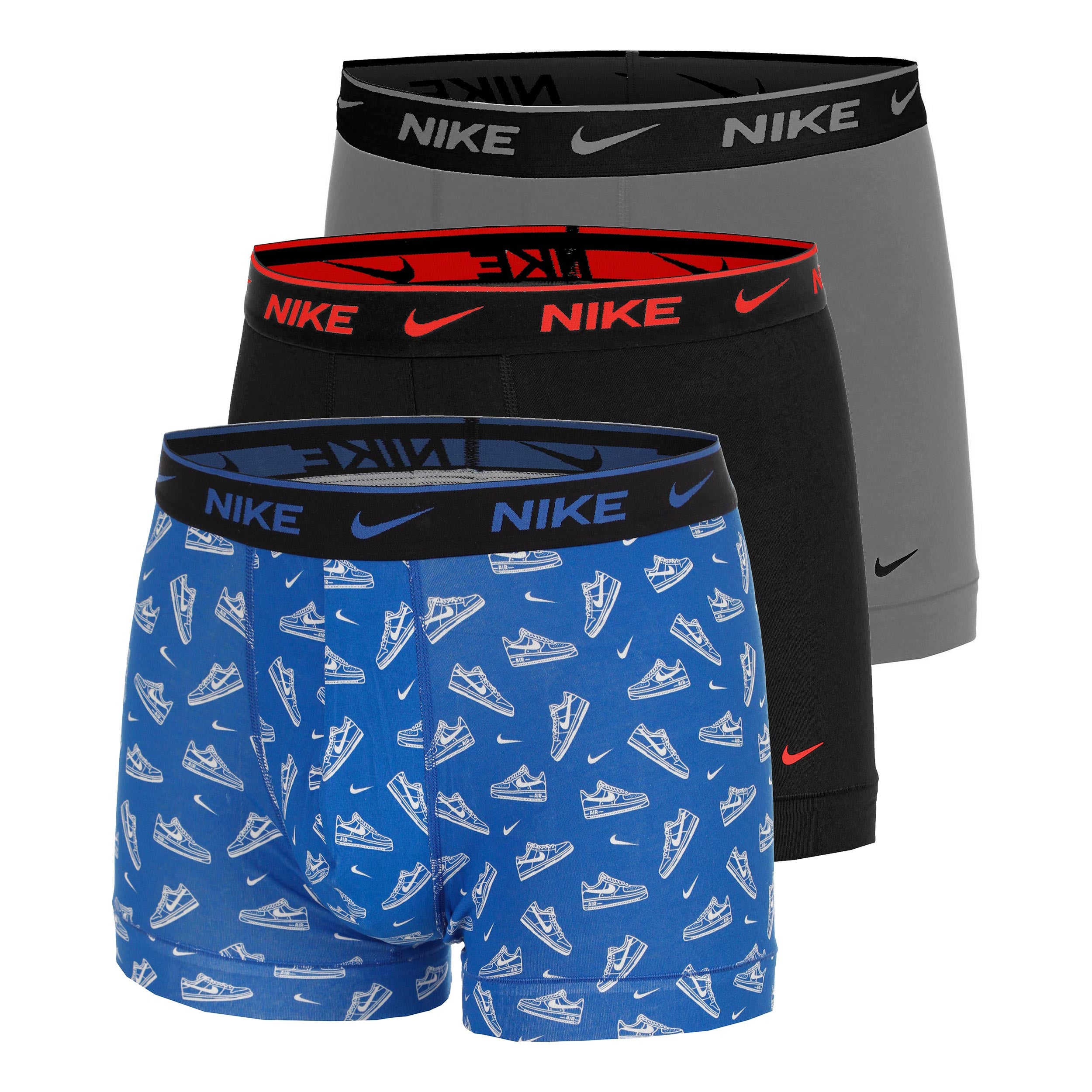 Nike Essential Cotton Stretch Trunk Boksershorts Pakke med 3 Herrer - lyseblå