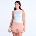 Weave Stripe Muscle Tanktop Damer - lyseblå, abrikos