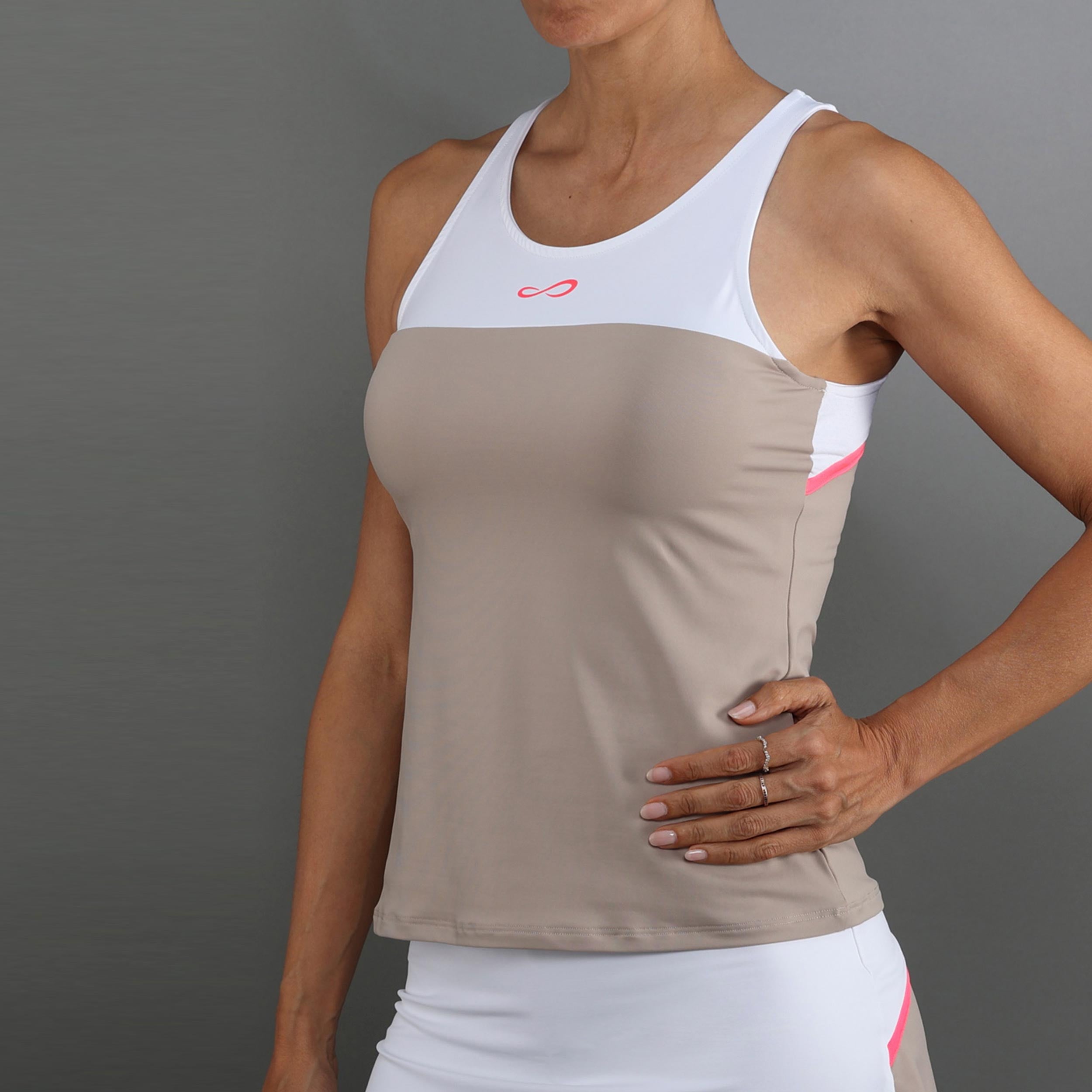 Endless Bloom Tanktop Damer-beige, hvid