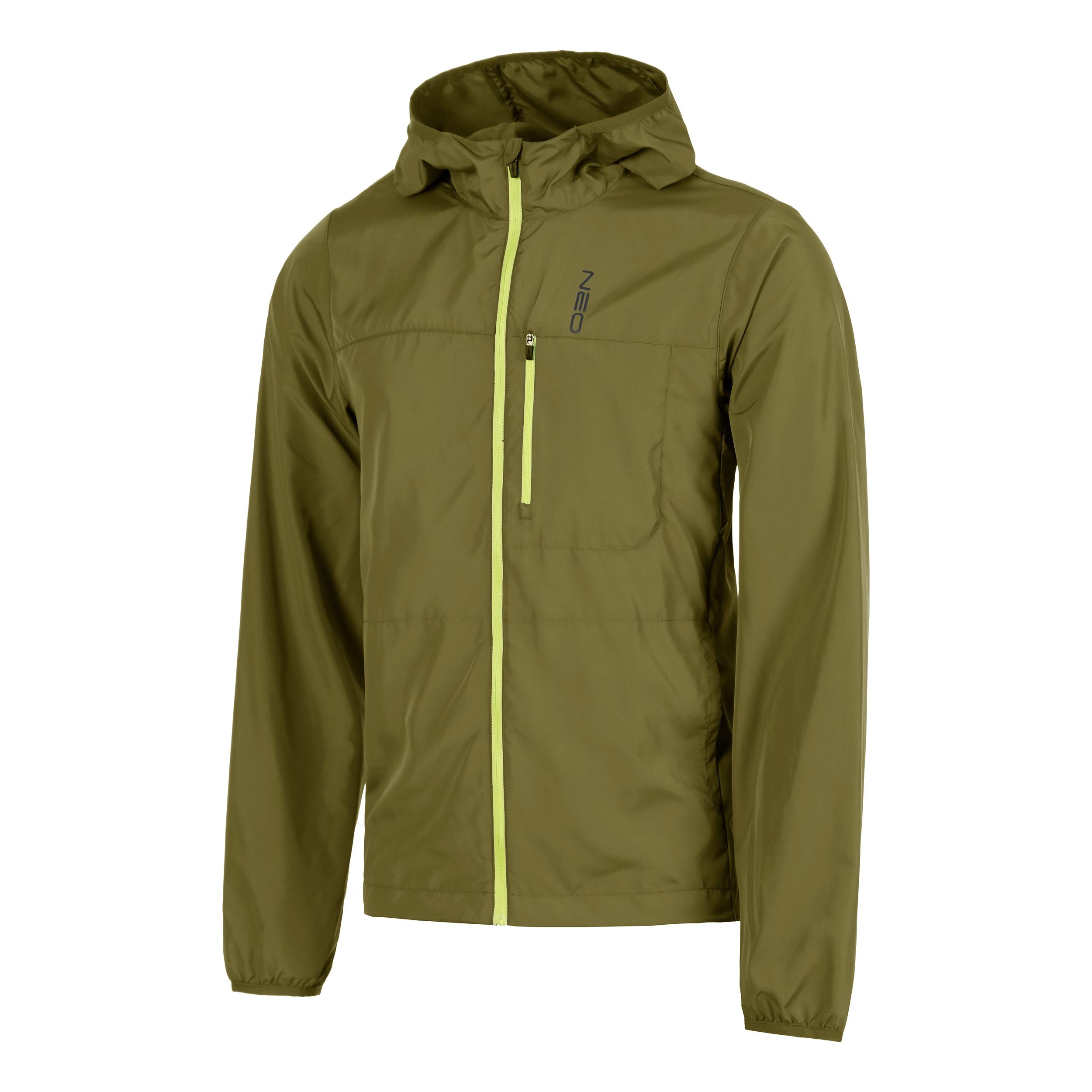 NEO Feel the Vybe Fly Løbejakke Herrer-oliven, lime