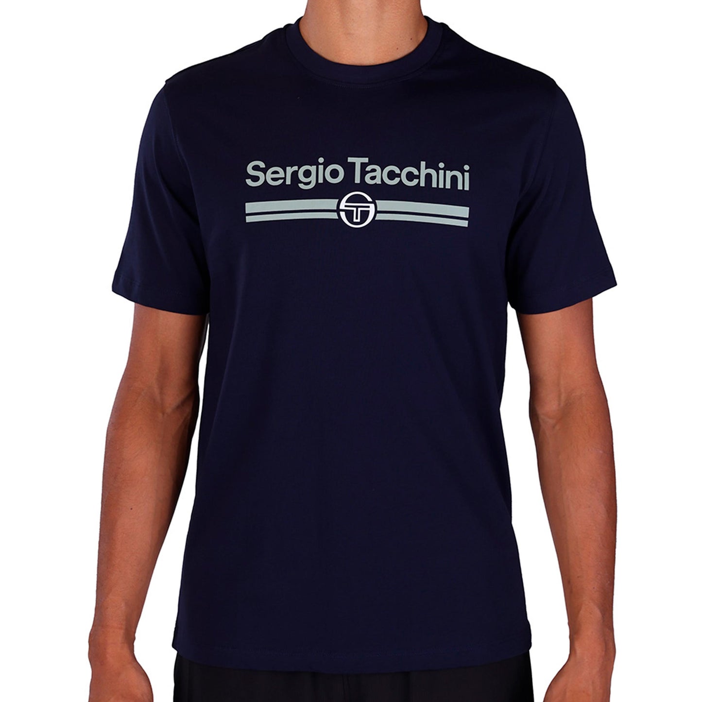 Sergio Tacchini Marchio Co T-shirt Herrer - mørkeblå, hvid