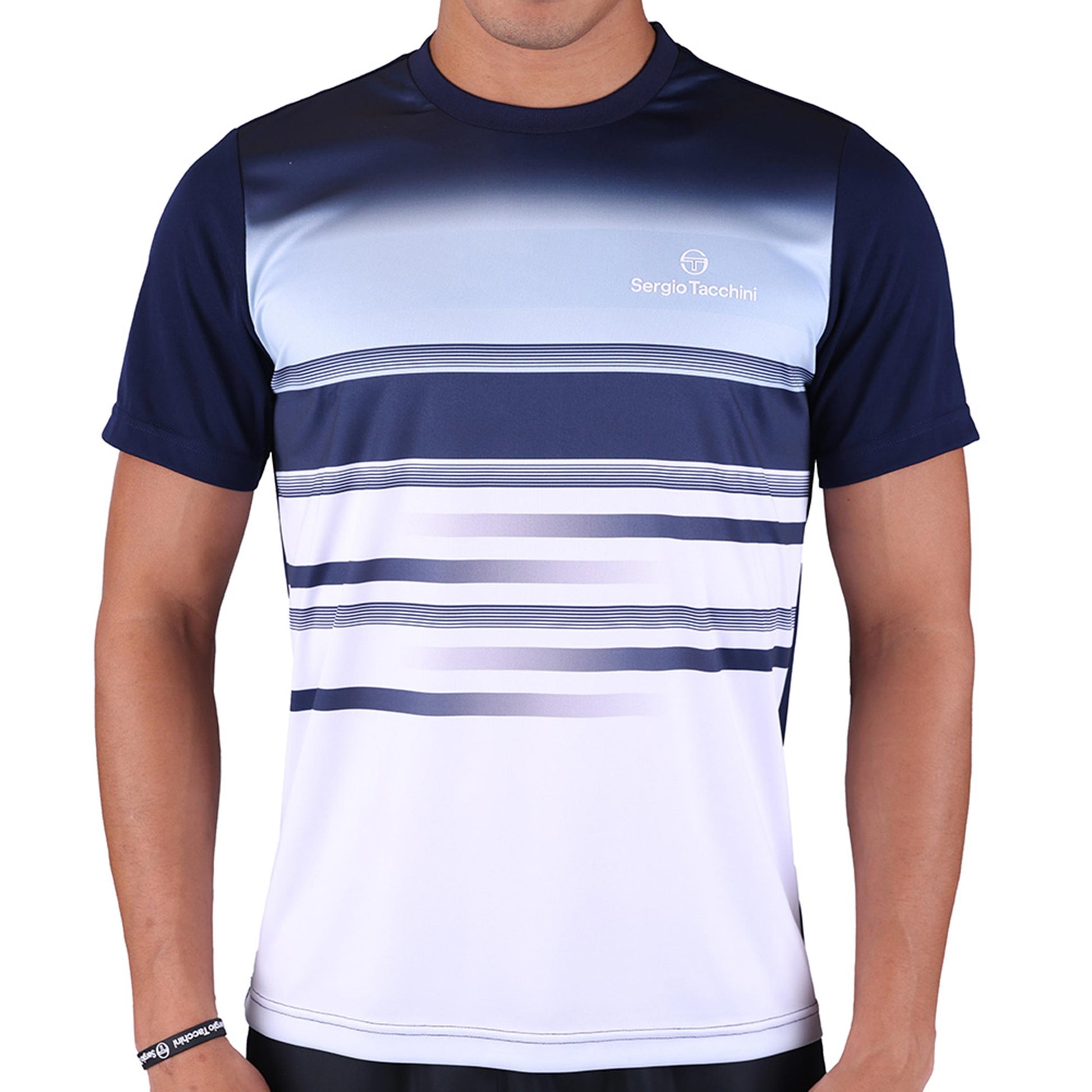 Sergio Tacchini Segnali PL  T-shirt Herrer - mørkeblå, hvid