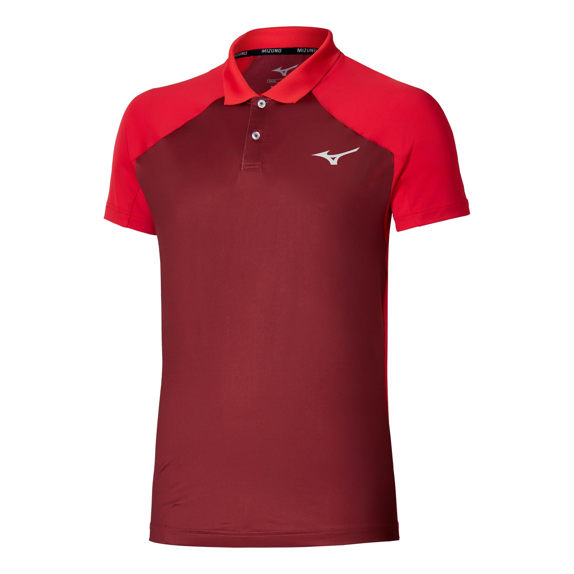 Mizuno Polo Herrer-mørkerød, rød