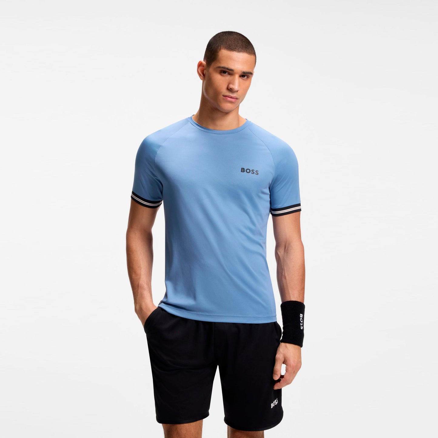 BOSS Serve 2 T-shirt Herrer-blå-grå