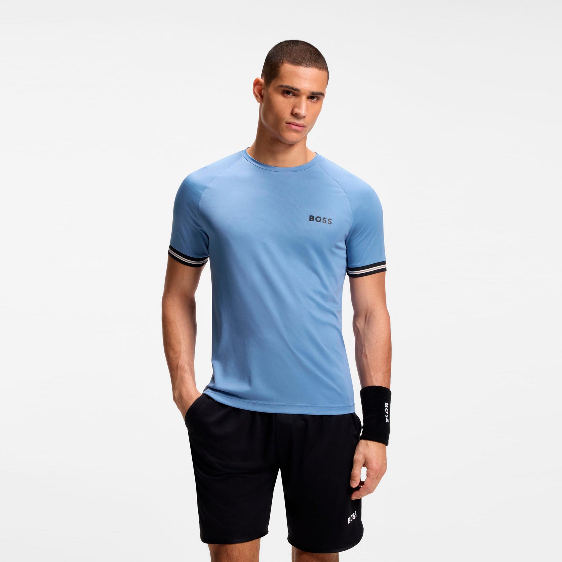 BOSS Serve 2 T-shirt Herrer-blå-grå