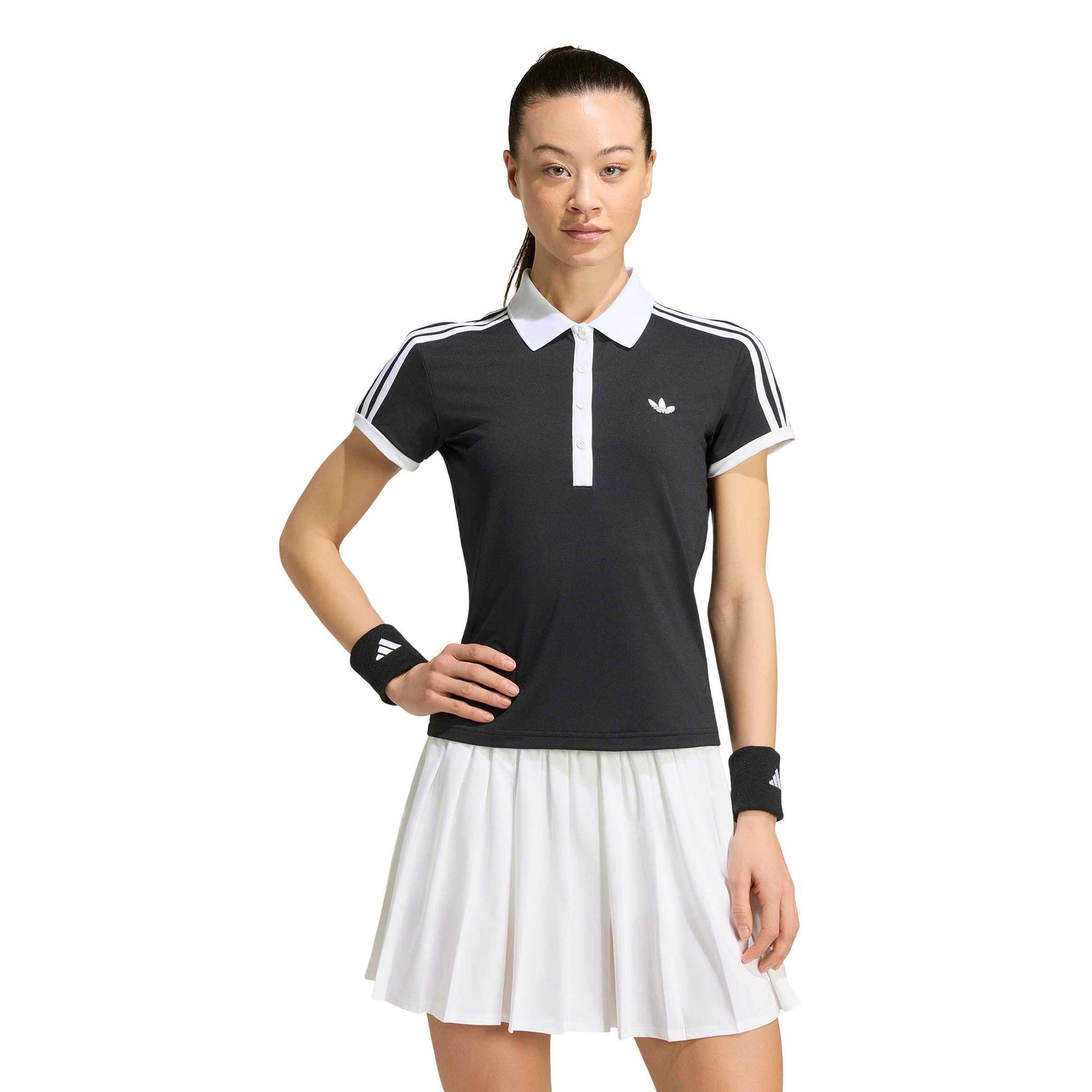 adidas Classics Polo Damer - sort, hvid