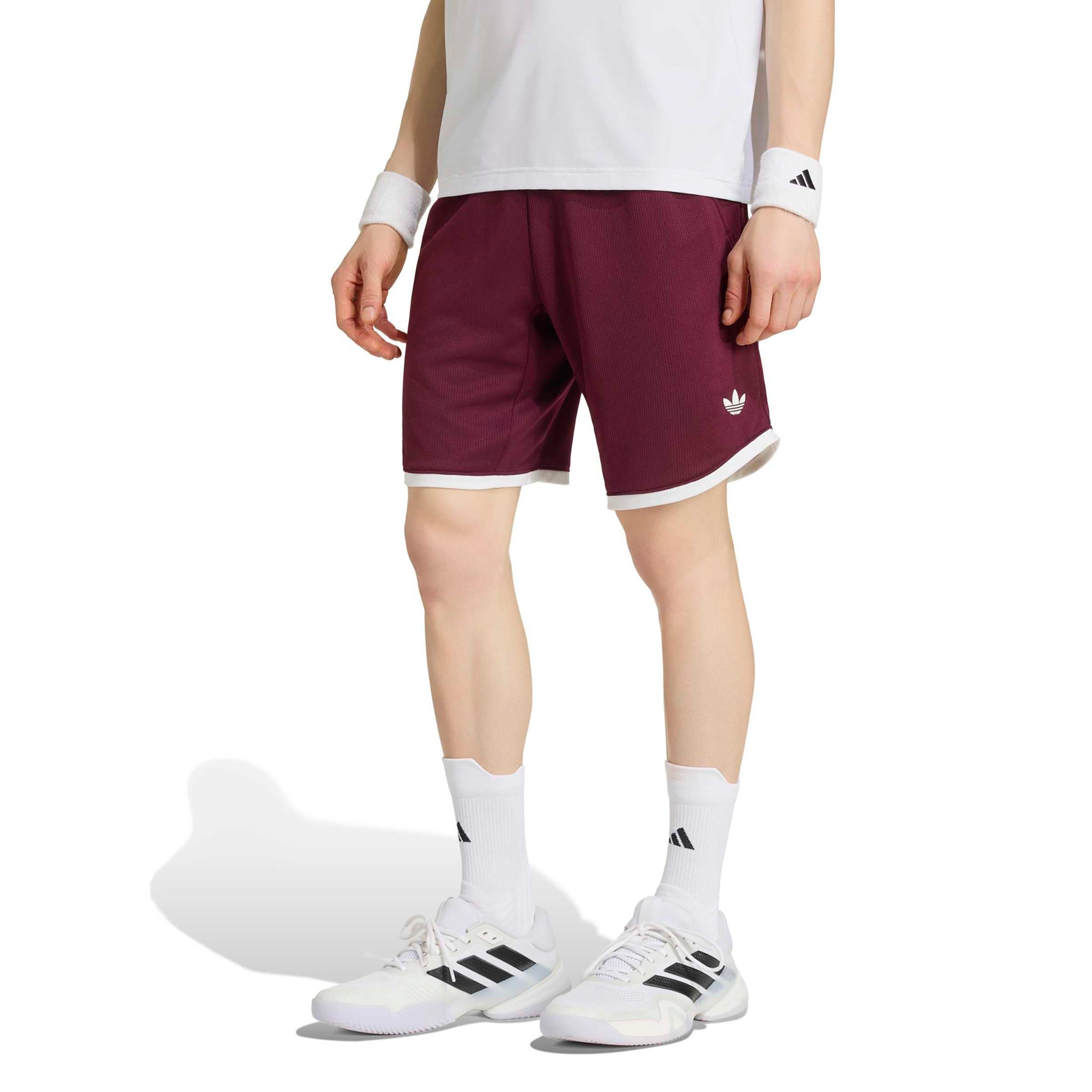adidas Classics 9Inch Shorts Herrer - vinrød, hvid