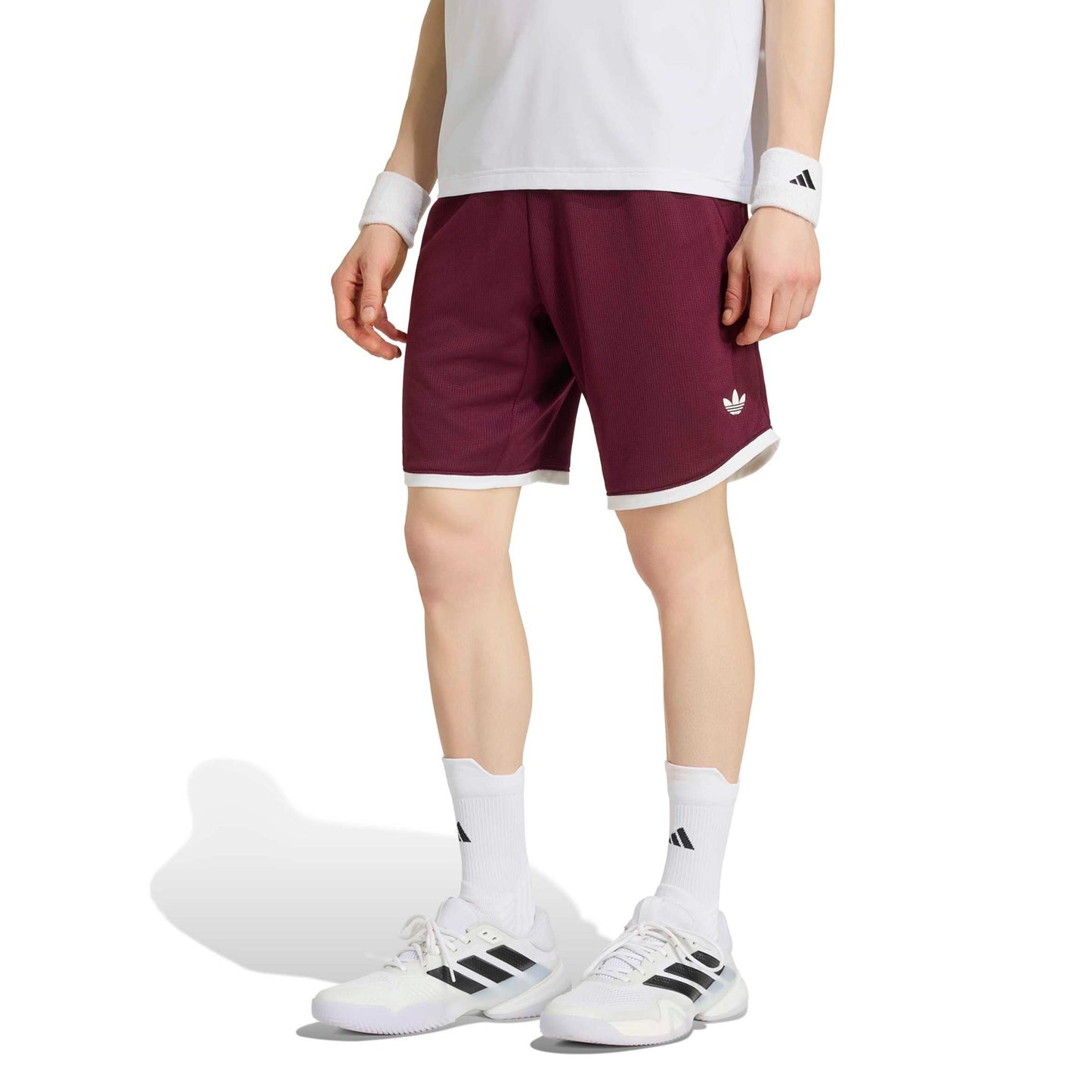 adidas Classics 9Inch Shorts Herrer - vinrød, hvid