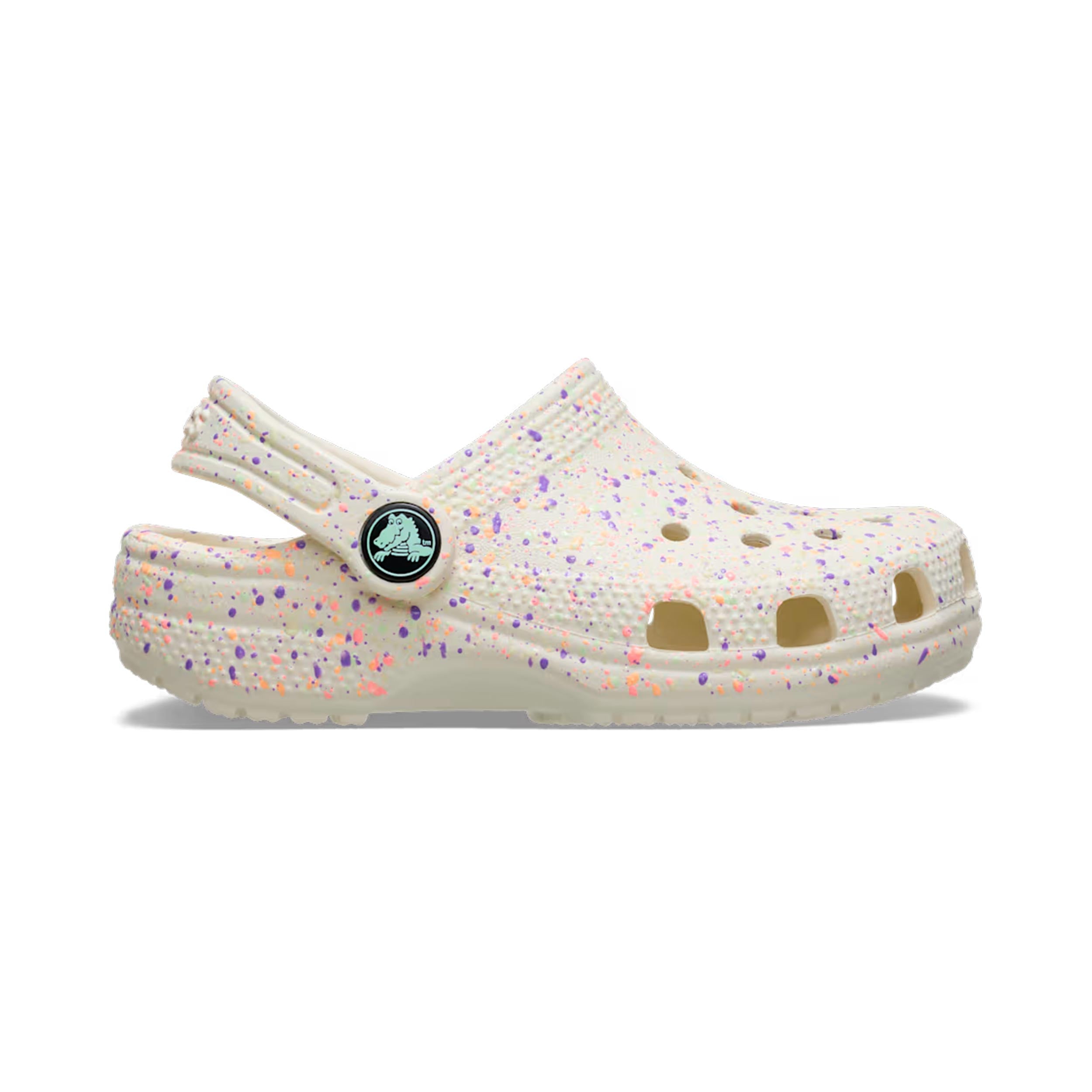 Crocs Classic Paint Splatter Badetøfler Børn - beige, flerfarvet
