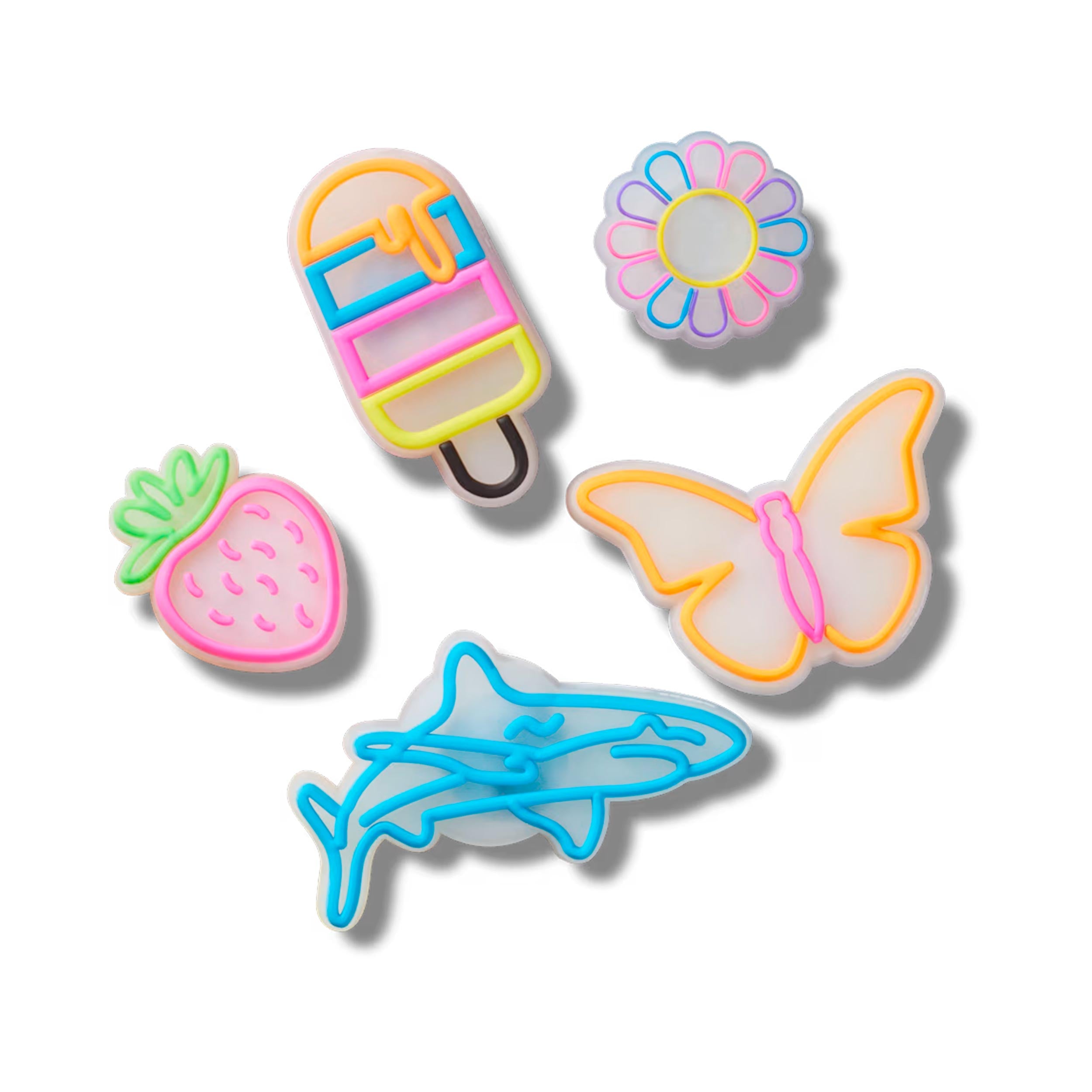 Crocs Lights Up Summer Sonstiges Pakke med 5 Unisex - turkis, lyserød